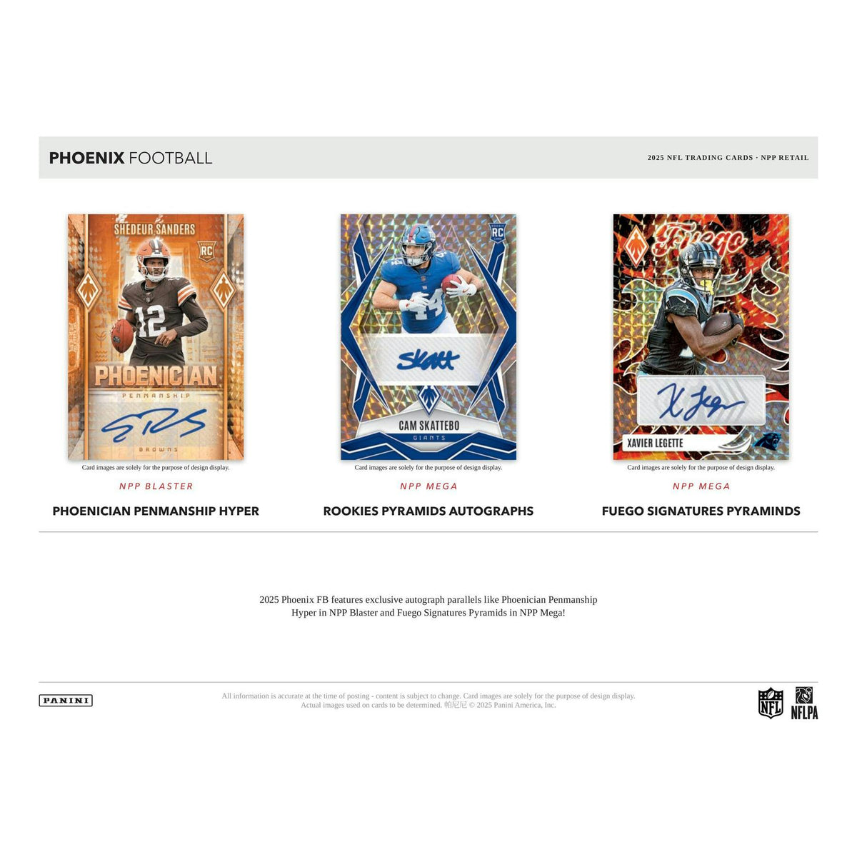 2025 Panini Phoenix Football Mega Box (Pyramids Parallels!)