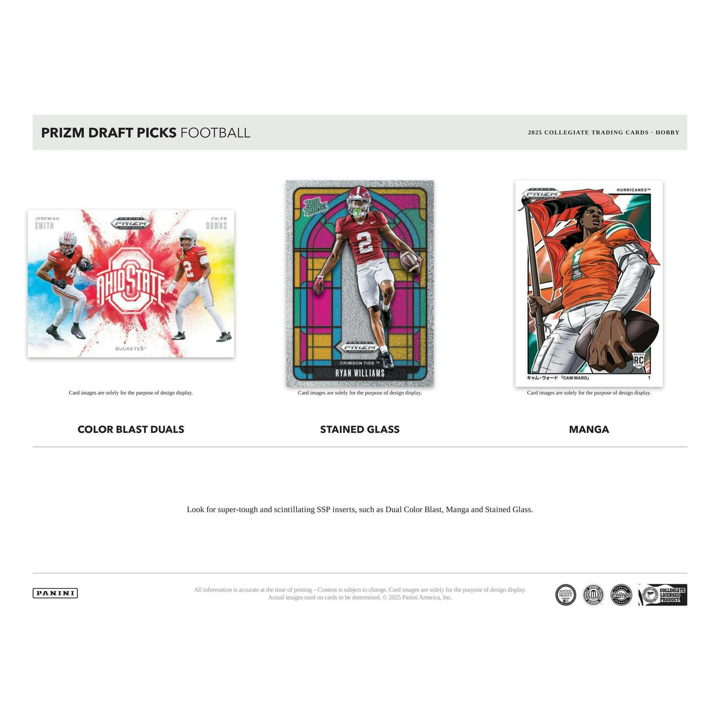 2025 Panini Prizm Draft Picks Football Hobby Box