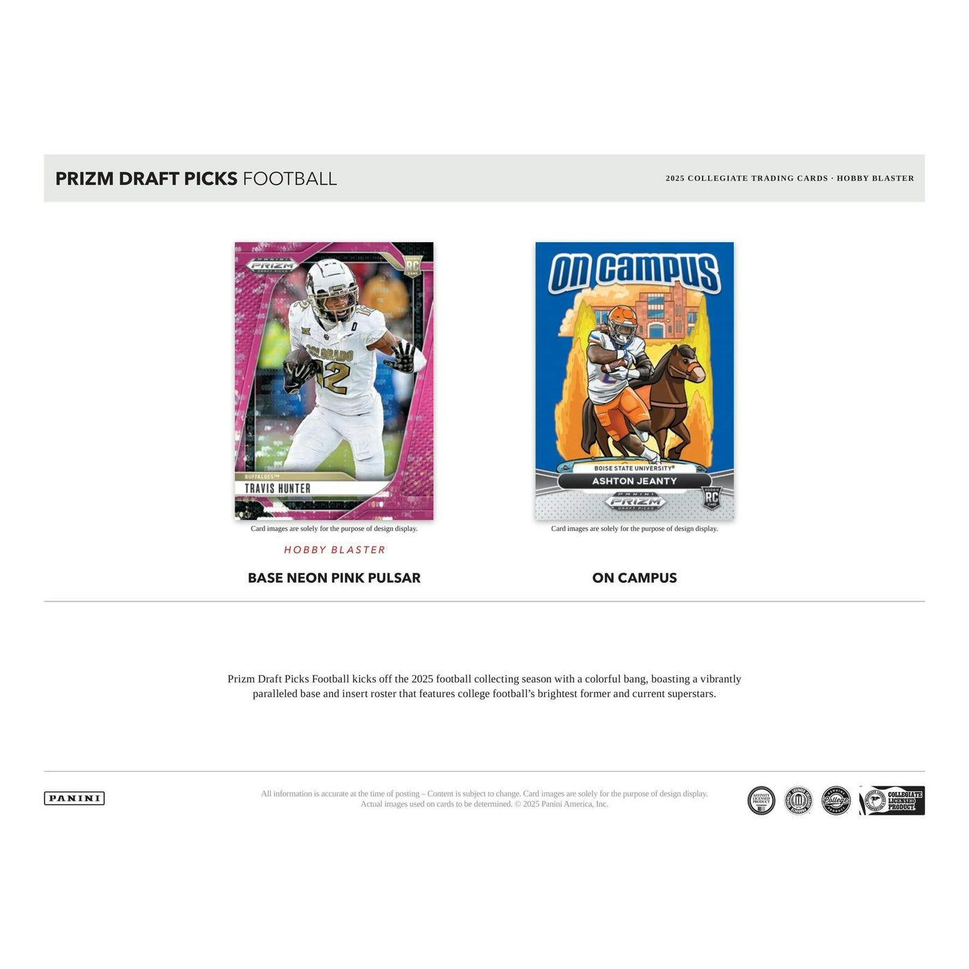 2025 Panini Prizm Draft Picks Football Blaster Hobby 20-Box Case