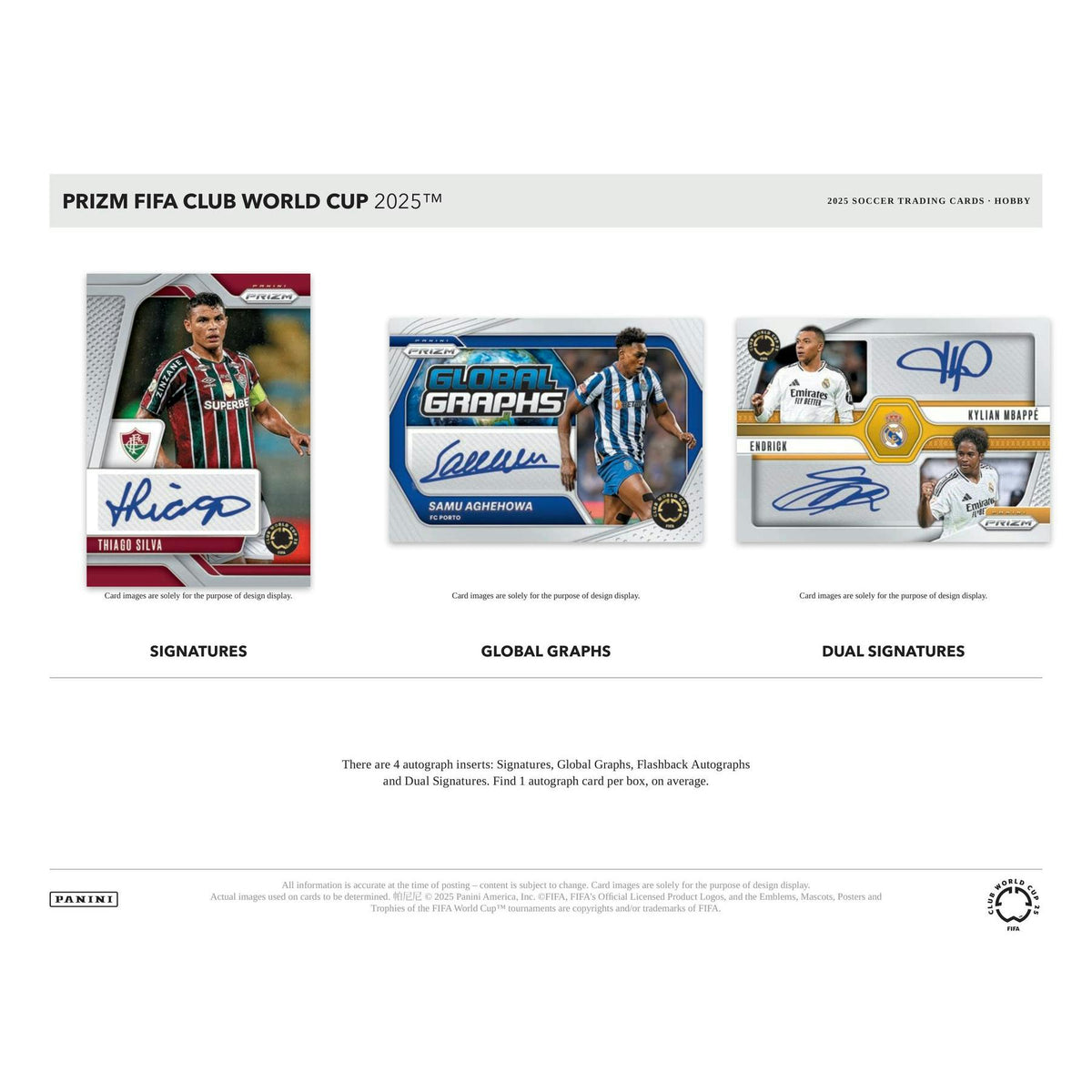 2025 Panini Prizm FIFA Club World Cup Soccer 1st Off The Line FOTL Hobby Box