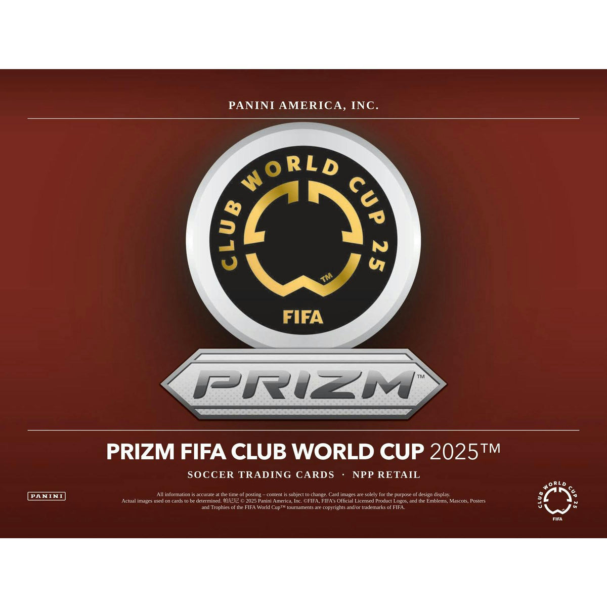 2025 Panini Prizm FIFA Club World Cup Soccer Blaster 20-Box Case