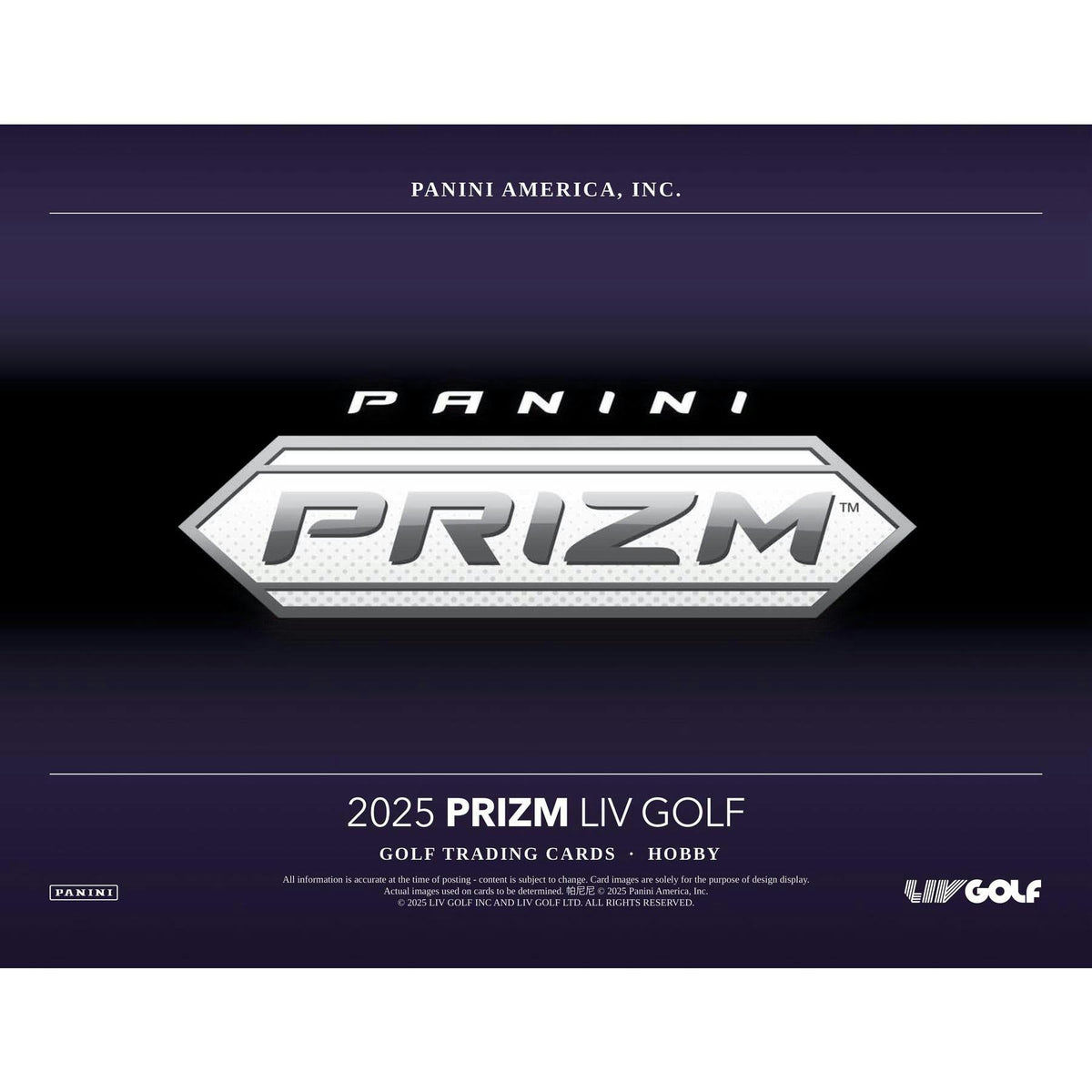 2025 Panini Prizm LIV Golf 1st Off The Line FOTL Hobby Box