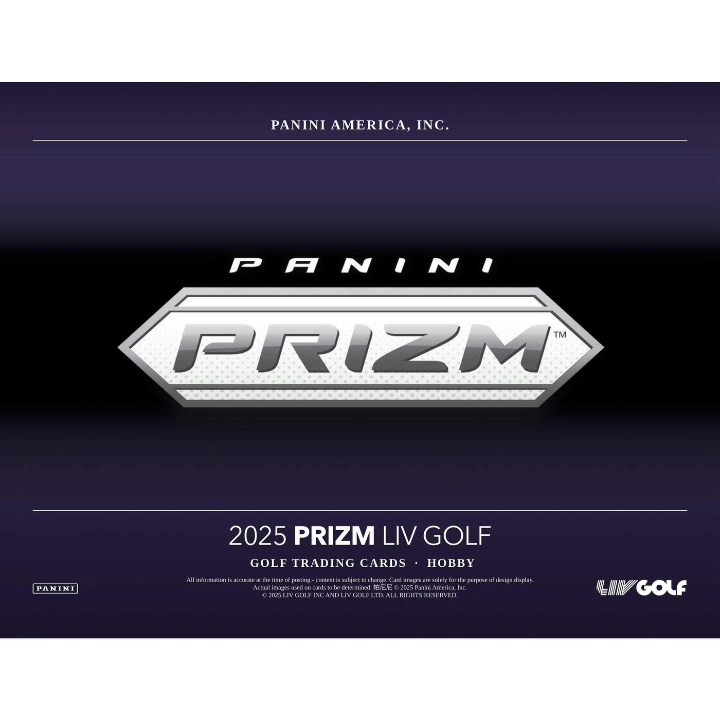 2025 Panini Prizm LIV Golf Hobby 16-Box Case