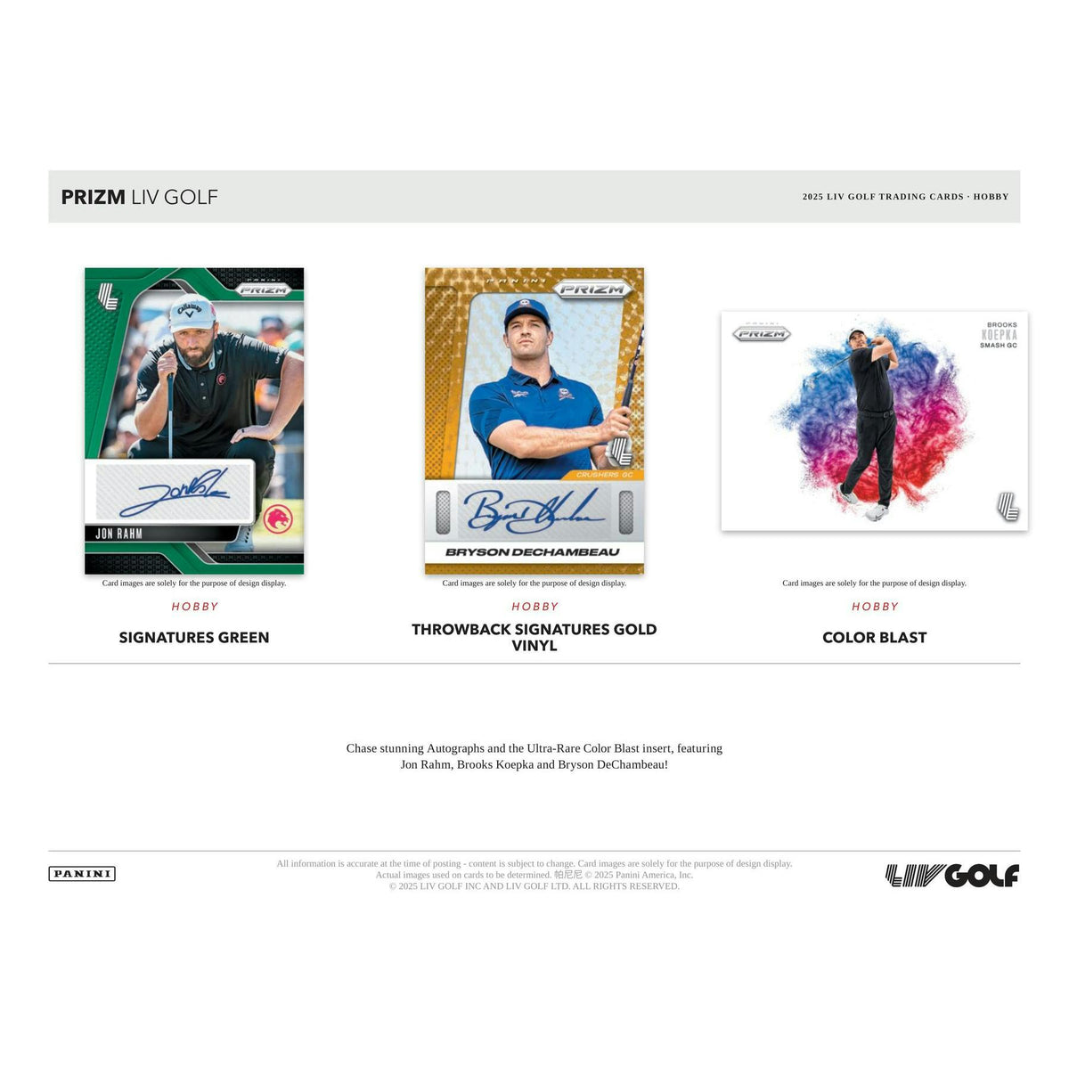 2025 Panini Prizm LIV Golf Hobby 16-Box Case