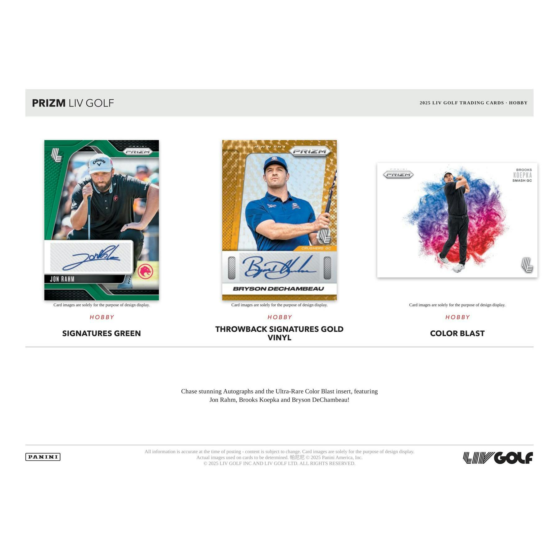 2025 Panini Prizm LIV Golf Hobby 16-Box Case
