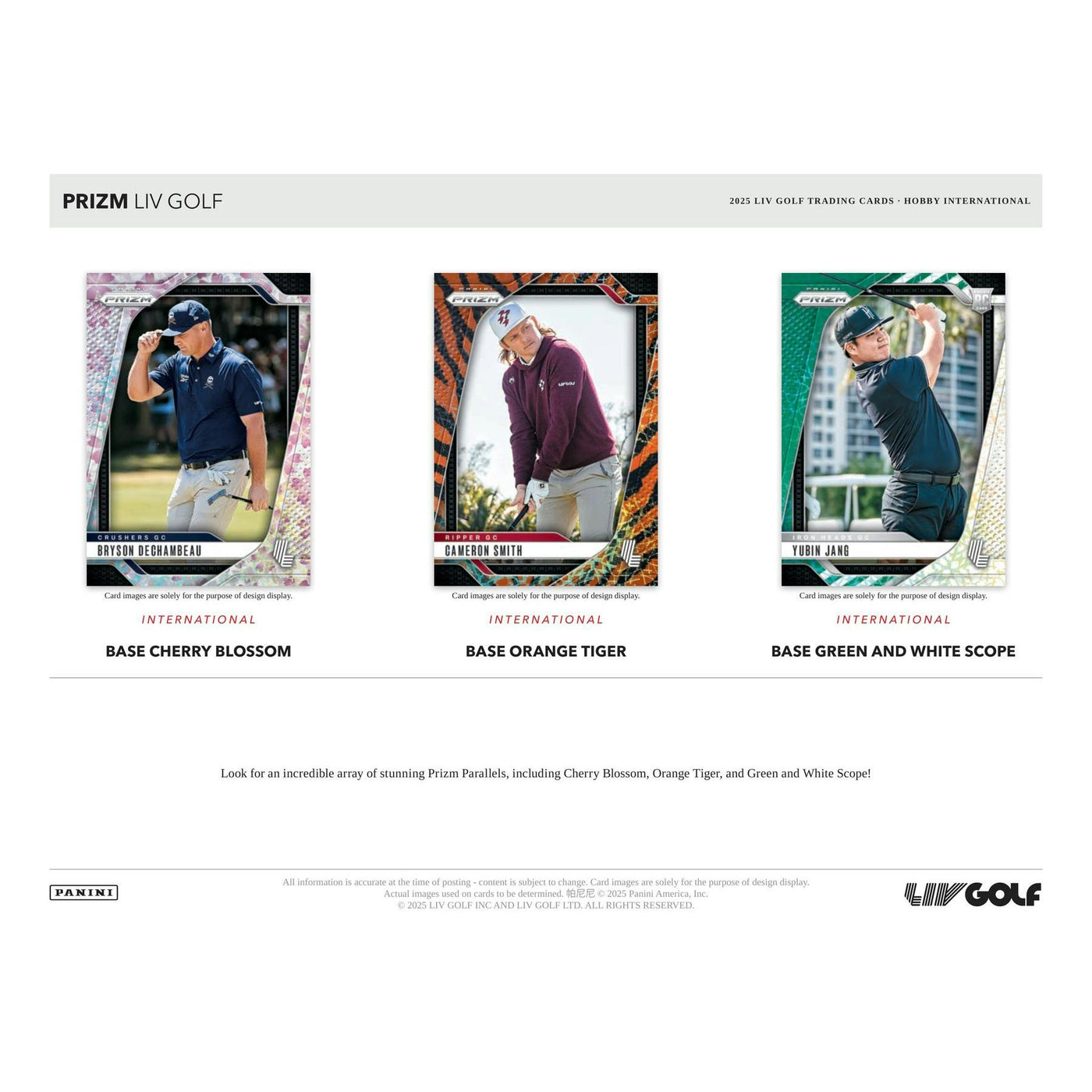 2025 Panini Prizm LIV Golf International Hobby Box