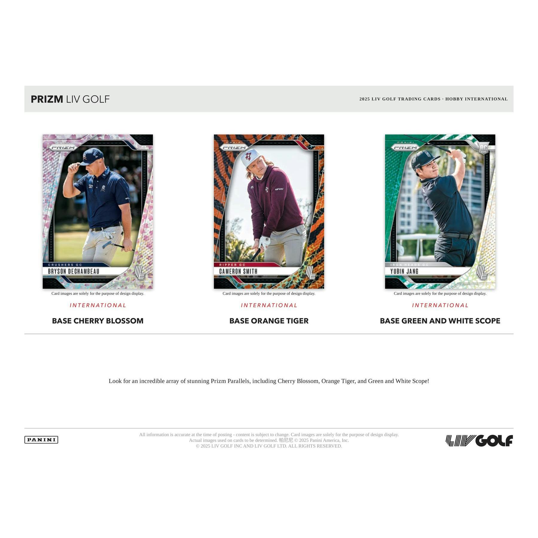 2025 Panini Prizm LIV Golf International Hobby Box