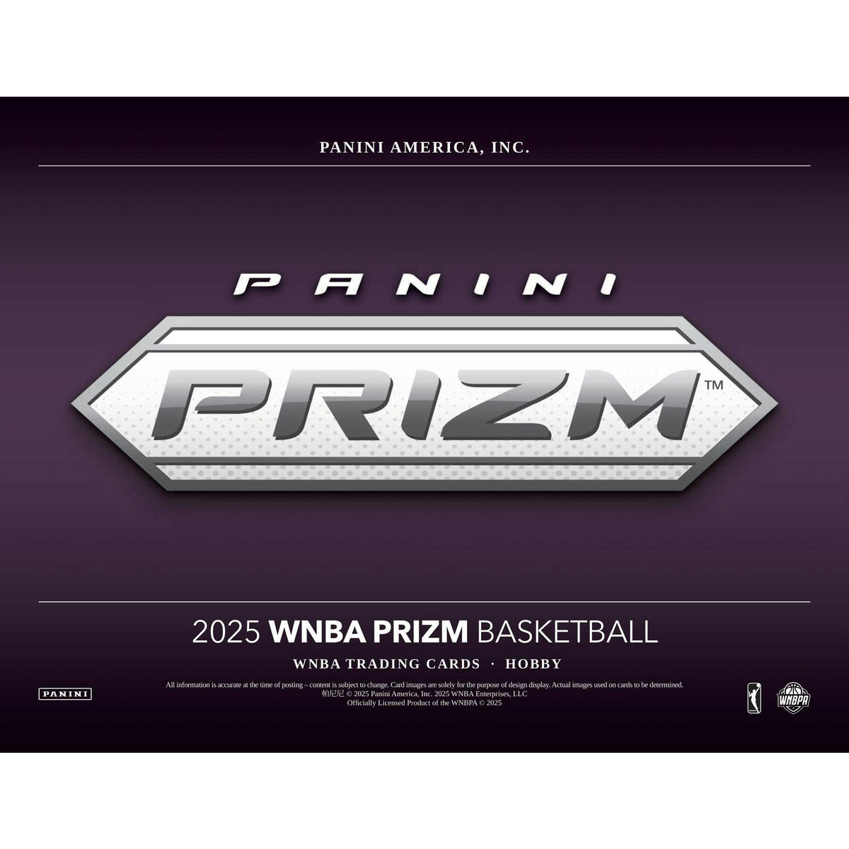 2025 Panini Prizm WNBA Basketball Hobby 12-Box Case