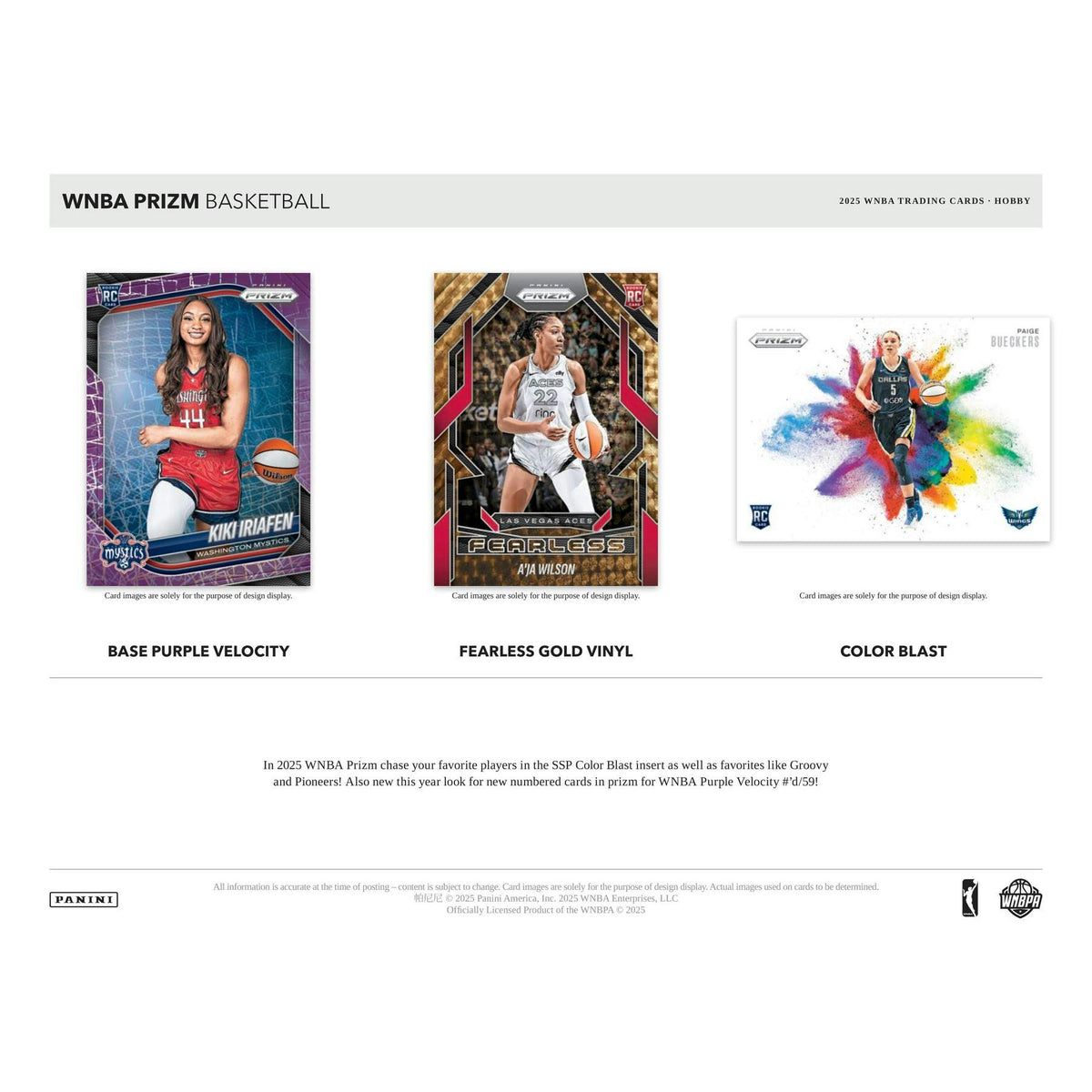 2025 Panini Prizm WNBA Basketball Hobby Box