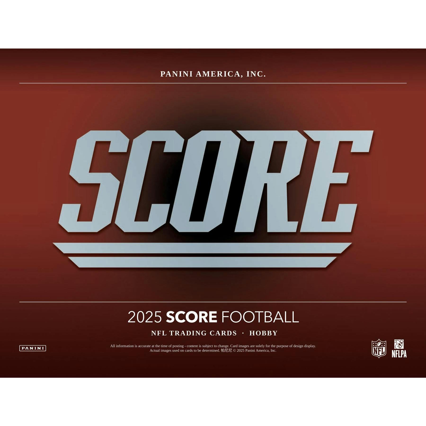 2025 Panini Score Football Hobby 12-Box Case