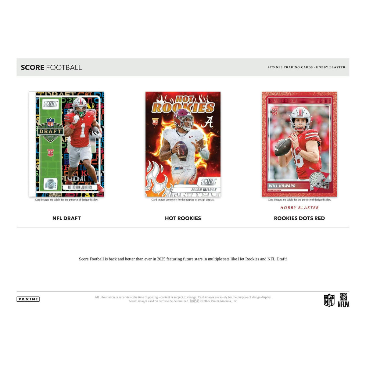 2025 Panini Score Football Blaster Hobby Box