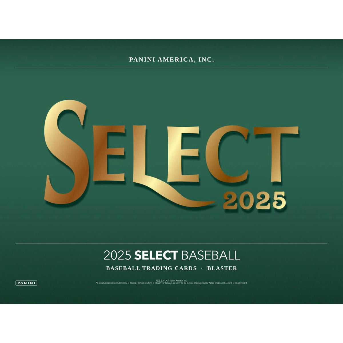 2025 Panini Select Baseball Blaster 20-Box Case