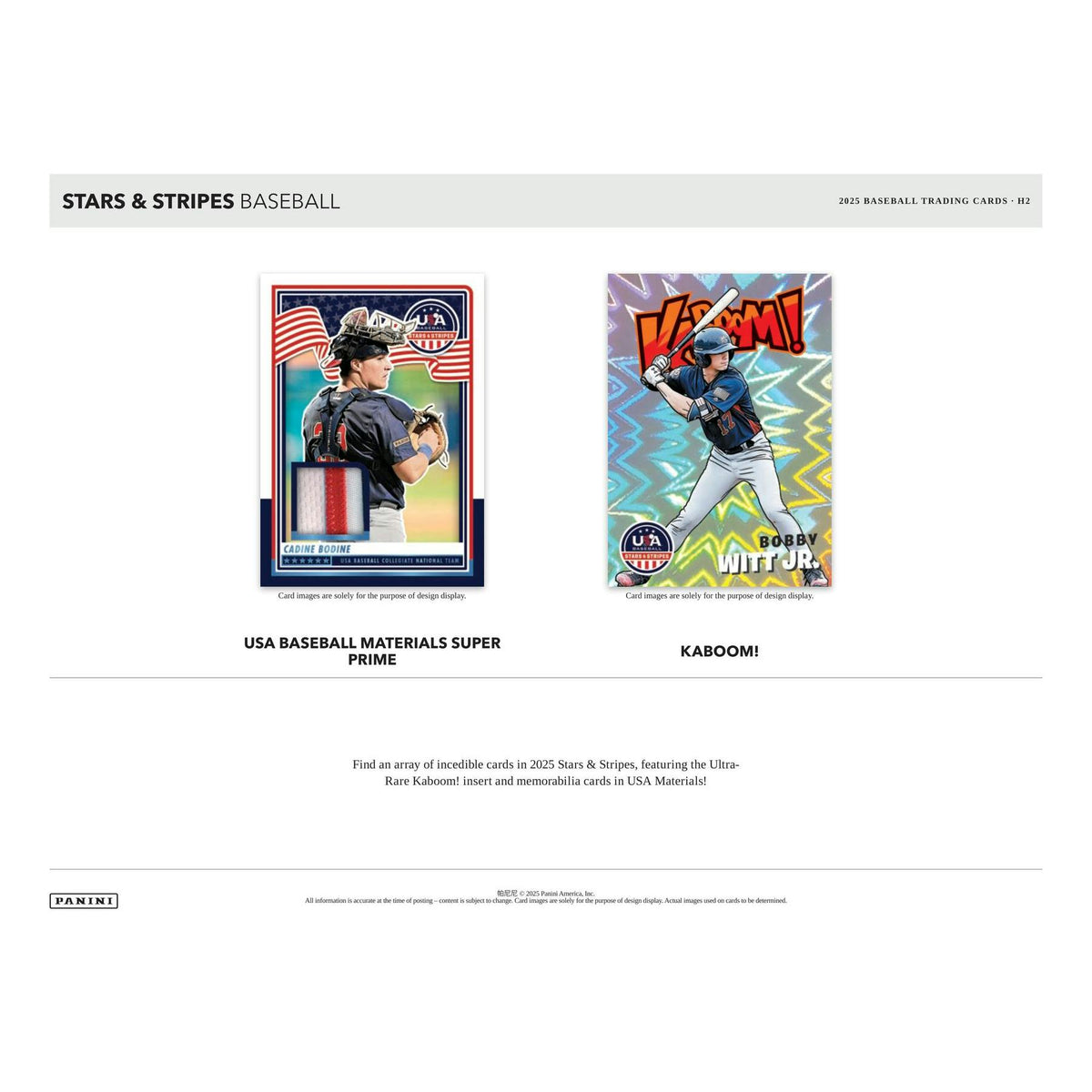 2025 Panini USA Stars & Stripes Baseball H2 Box