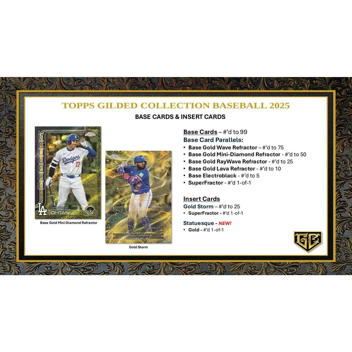 2025 Topps Gilded Collection Baseball Hobby 4-Box Case