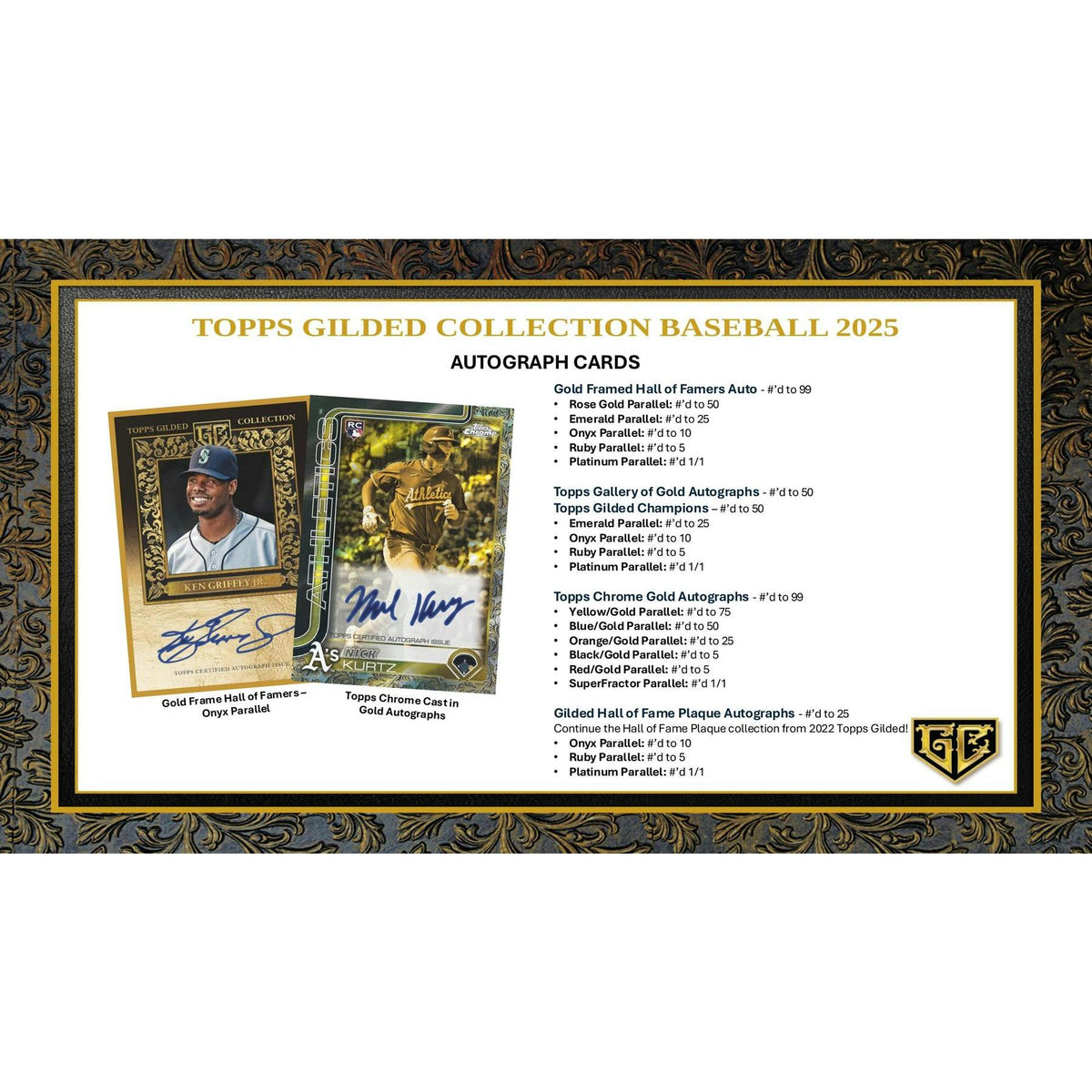 2025 Topps Gilded Collection Baseball Hobby 4-Box Case