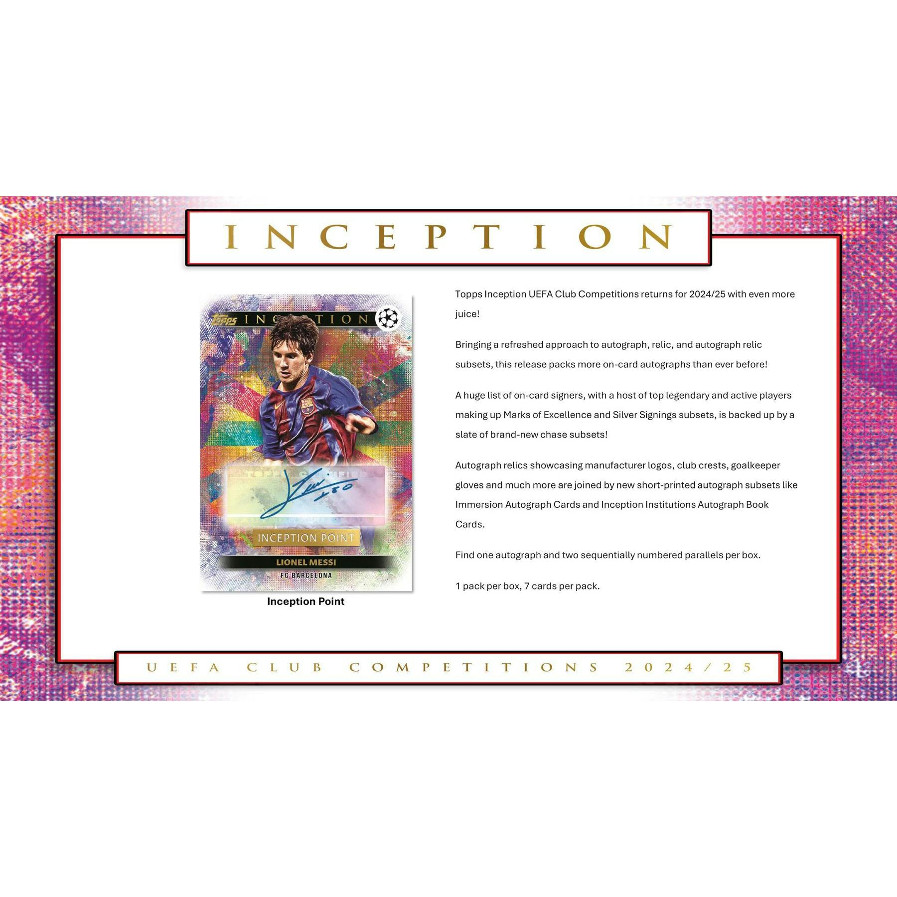 2024/25 Topps Inception UEFA Club Competitions Soccer Hobby 12-Box Case