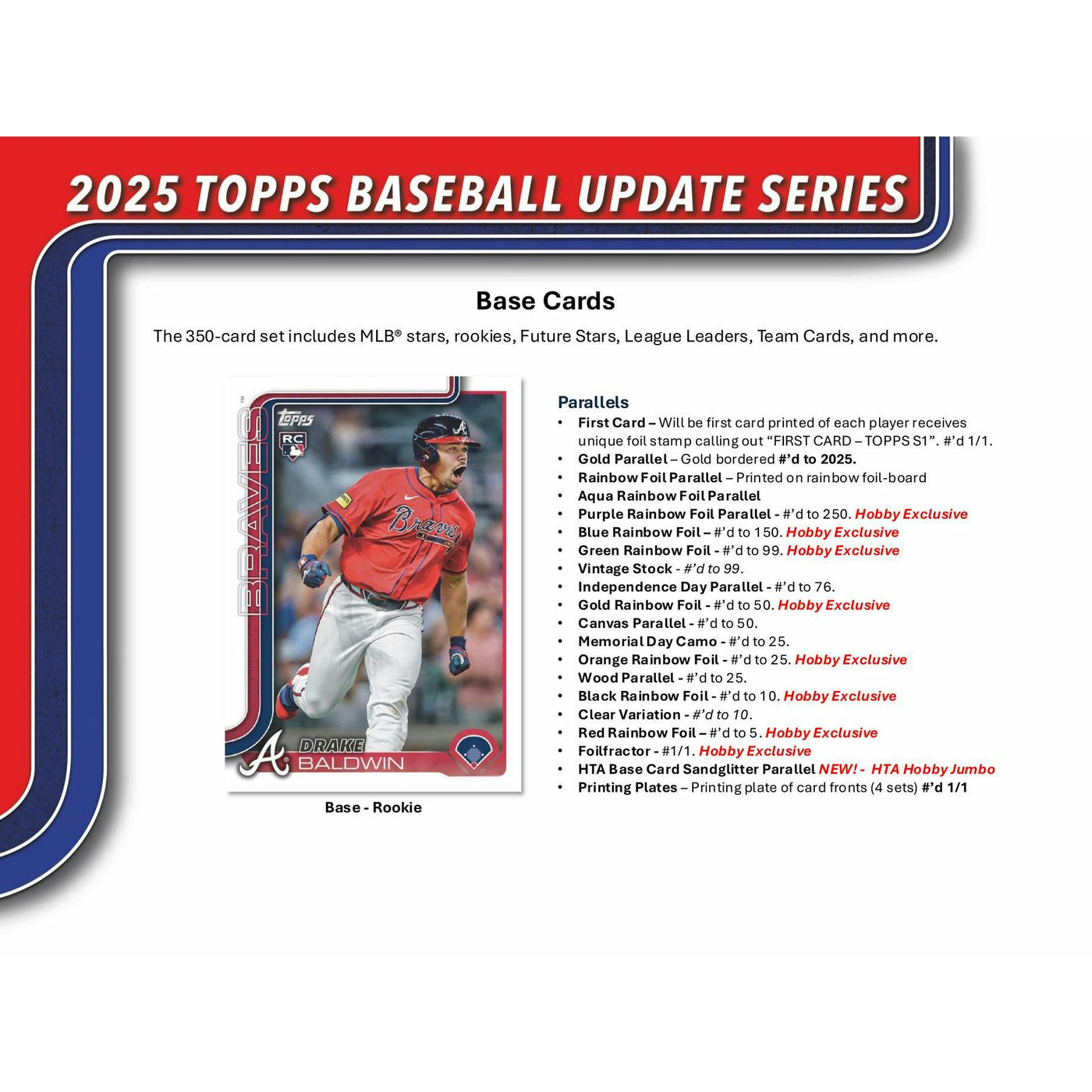 2025 Topps Update Series Baseball Hobby 12-Box Case