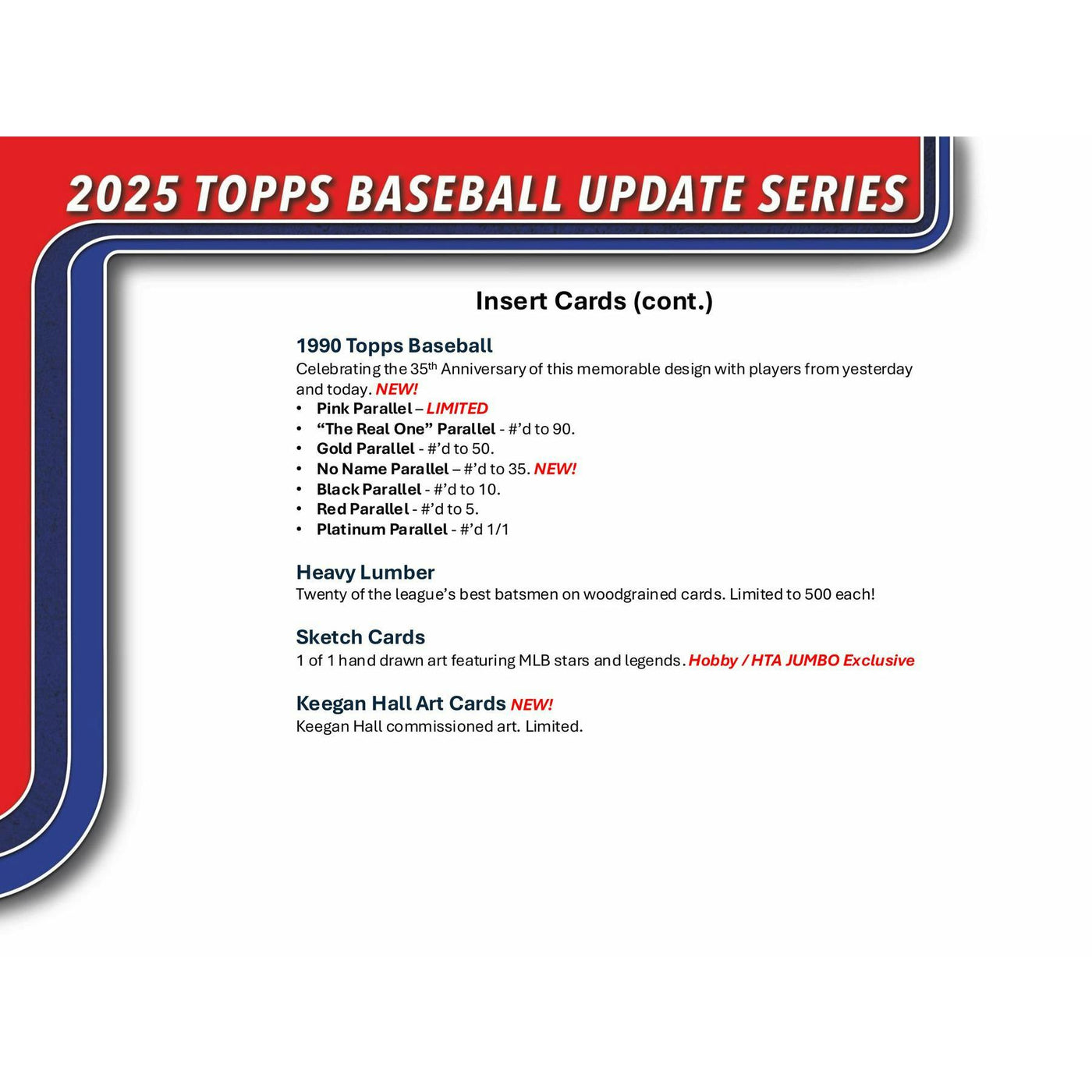 2025 Topps Update Series Baseball Hobby Jumbo Pack