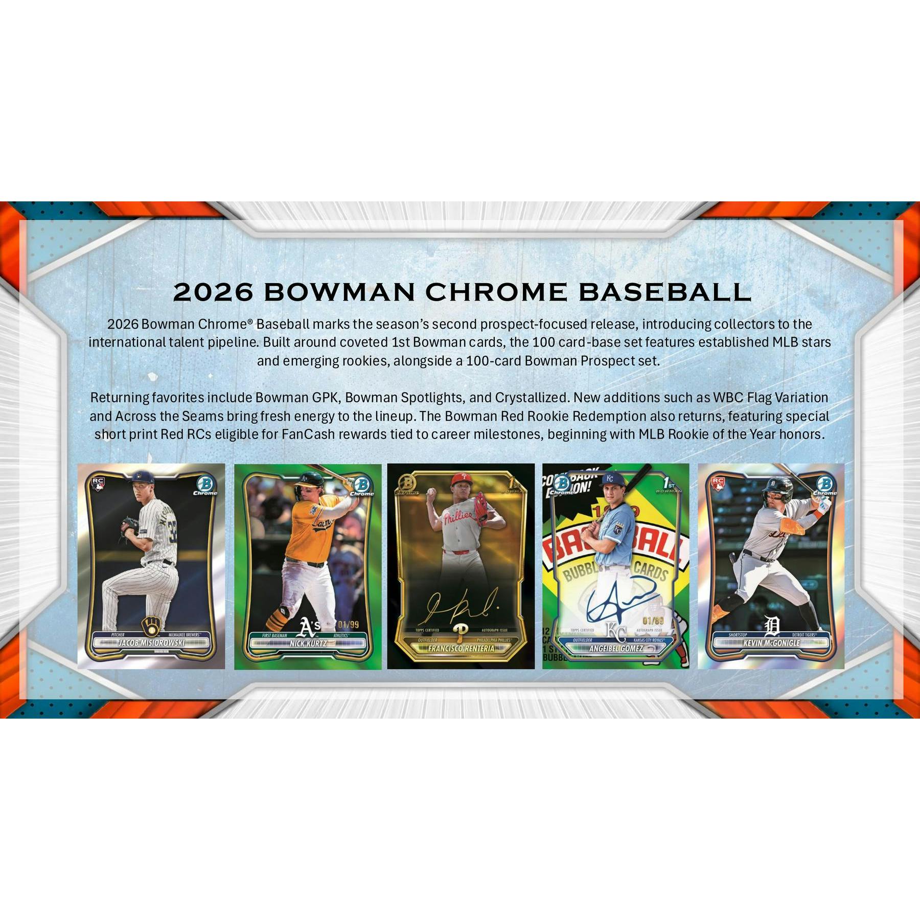 2026 Bowman Chrome Baseball Hobby Box (Presell)