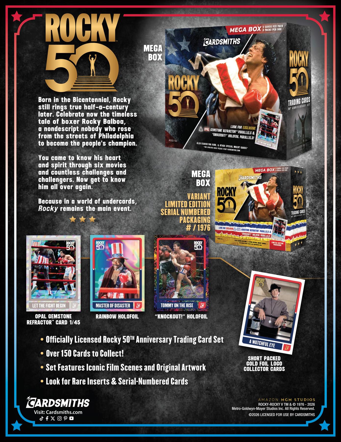 2026 Cardsmiths Rocky 50th Anniversary Mega Box (Presell)