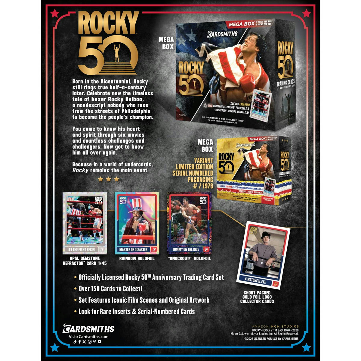 2026 Cardsmiths Rocky 50th Anniversary Mega 24-Box Case (Presell)