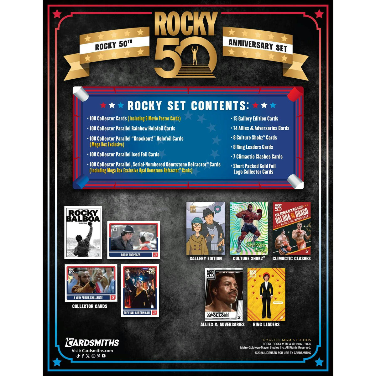 2026 Cardsmiths Rocky 50th Anniversary Mega 24-Box Case (Presell)