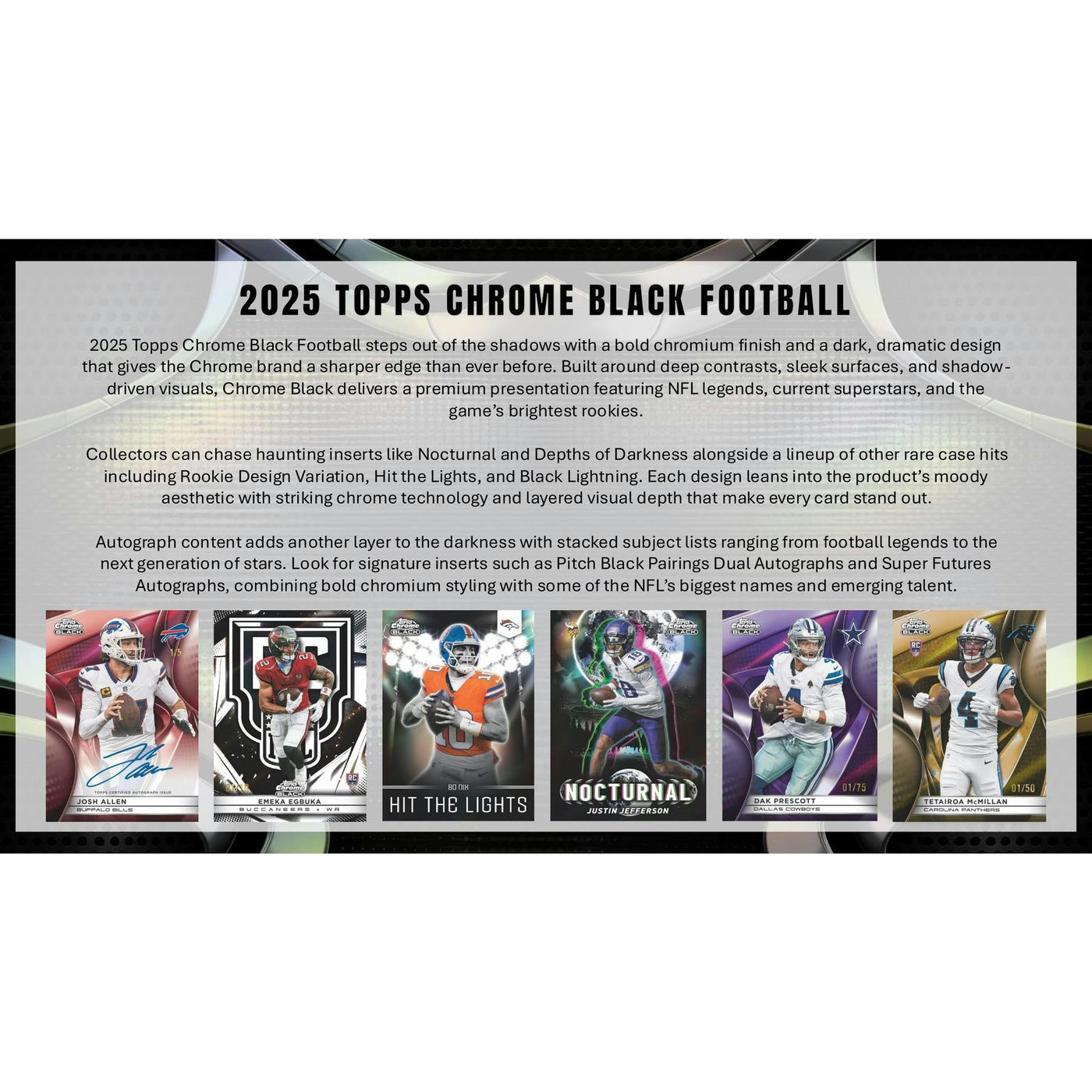 2025 Topps Chrome Black Football Hobby Box
