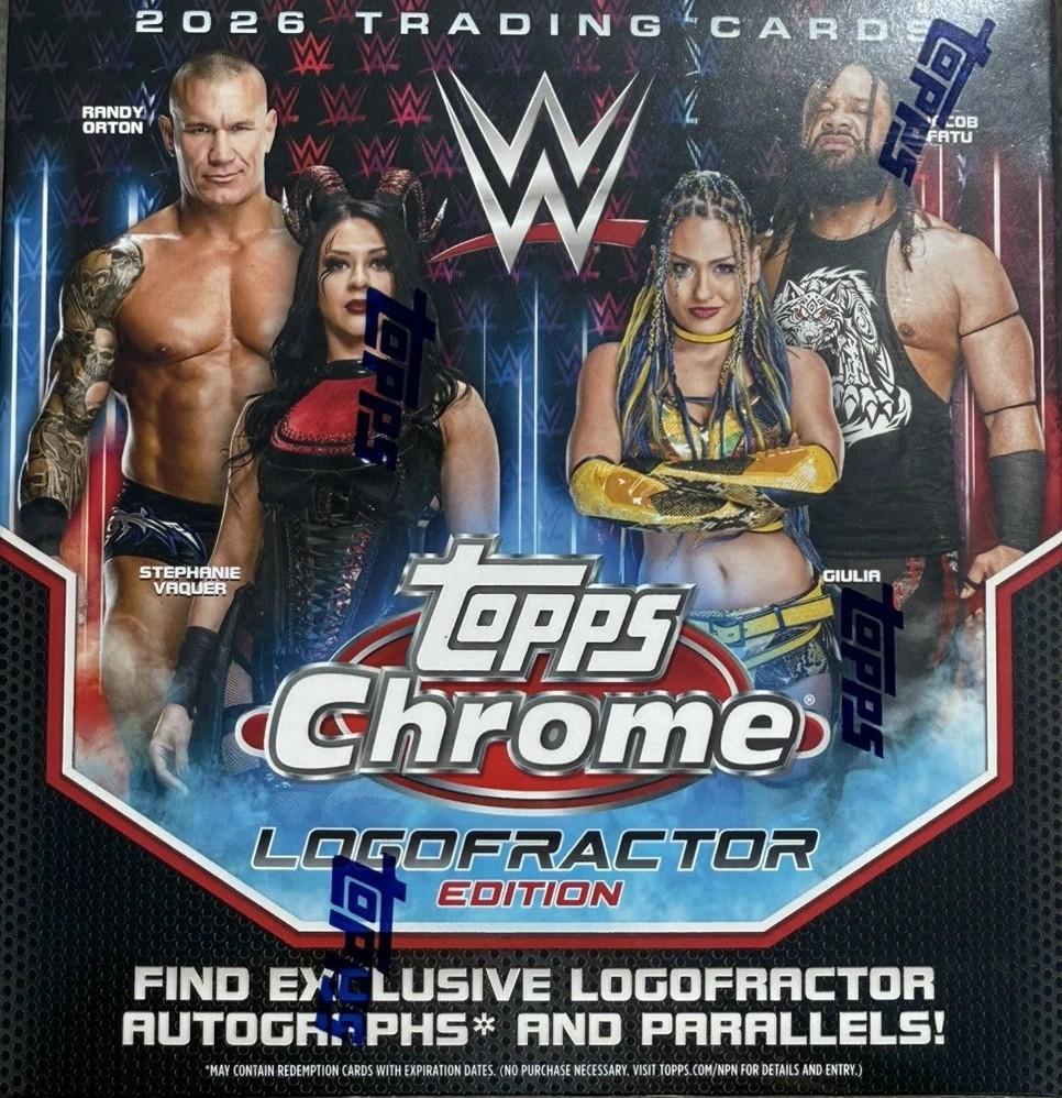 2026 Topps Chrome WWE Wrestling Logofractor Edition 20-Box Case