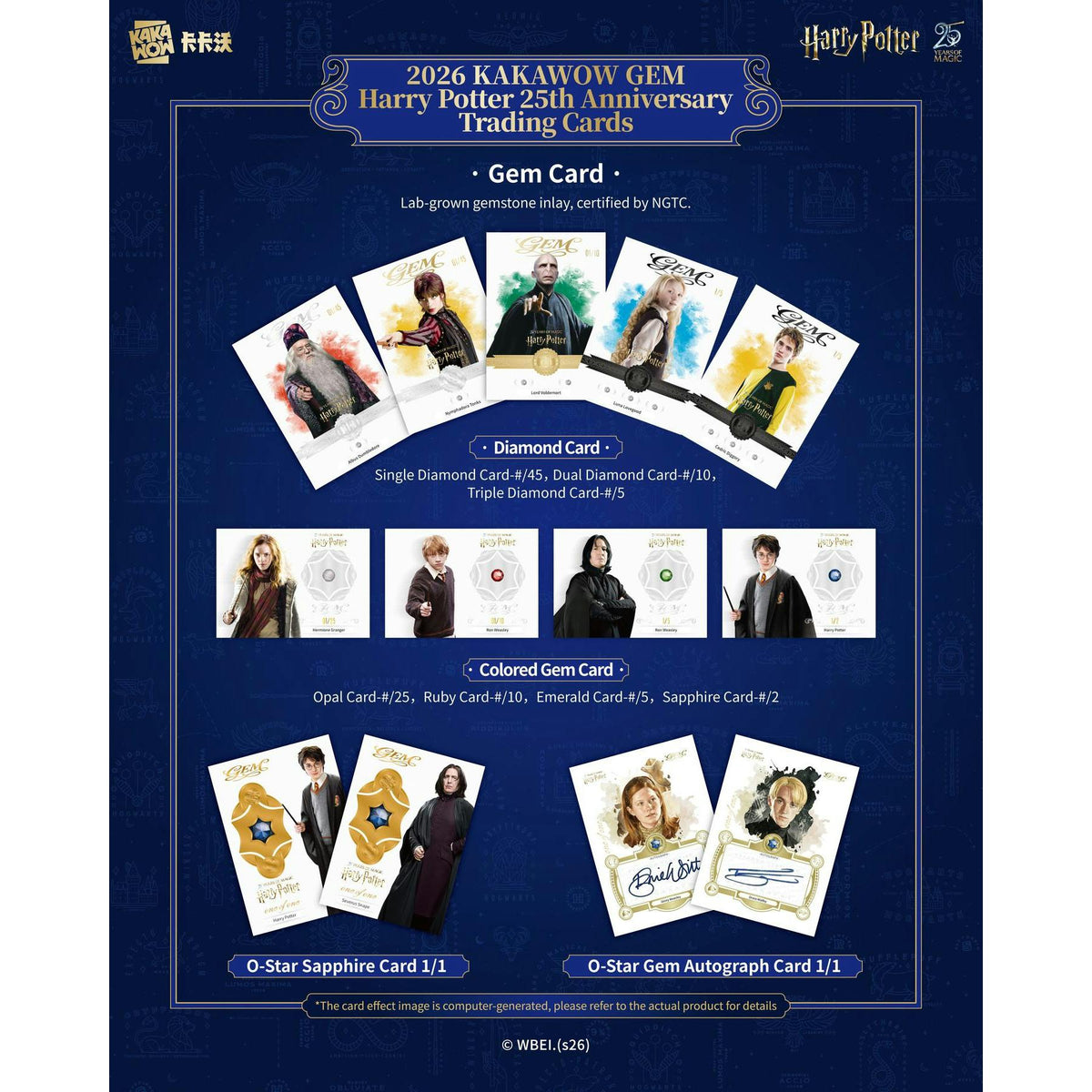 2026 Kakawow Gem Harry Potter 25th Anniversary Hobby 4-Box Case
