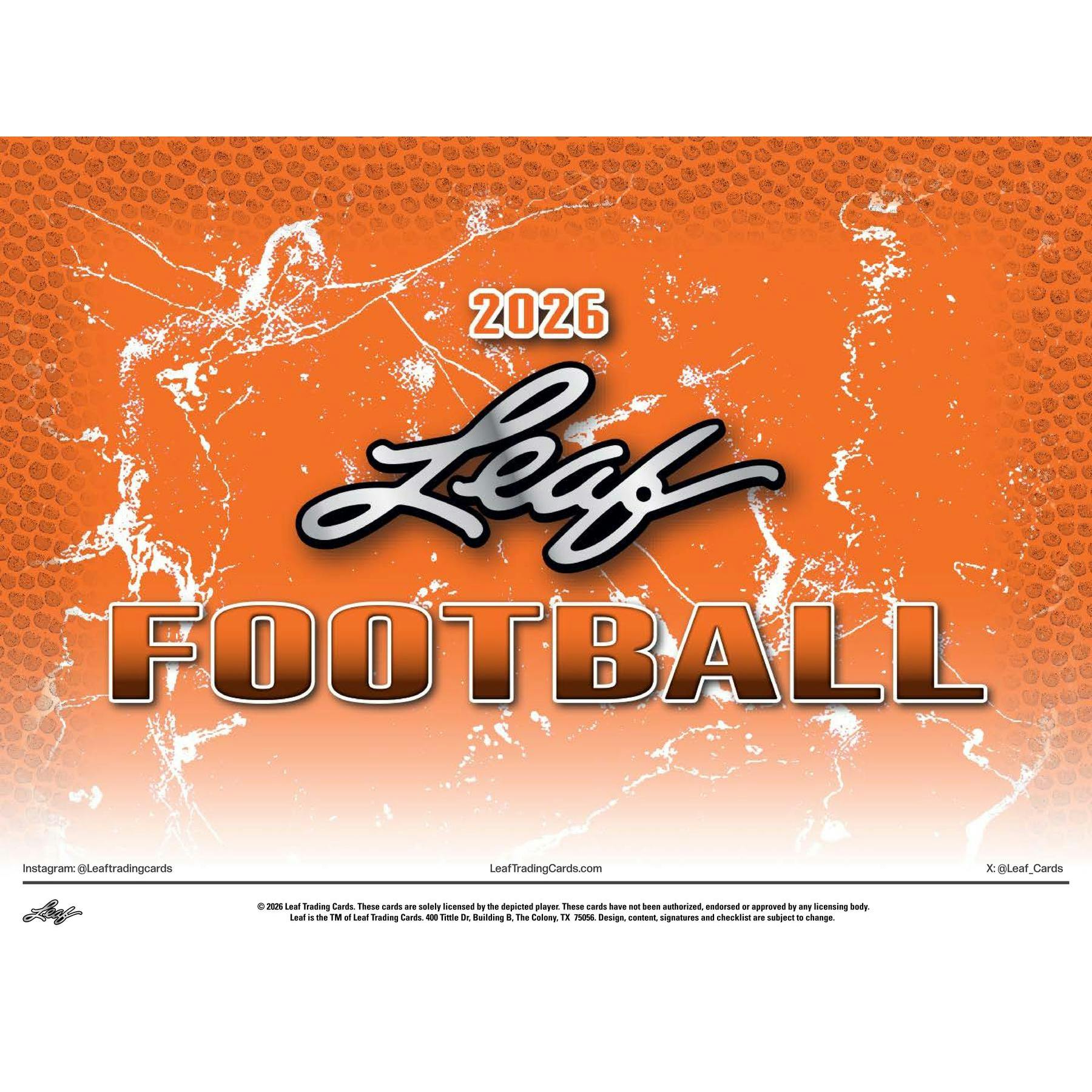 2026 Leaf Football Hobby Box (Presell)