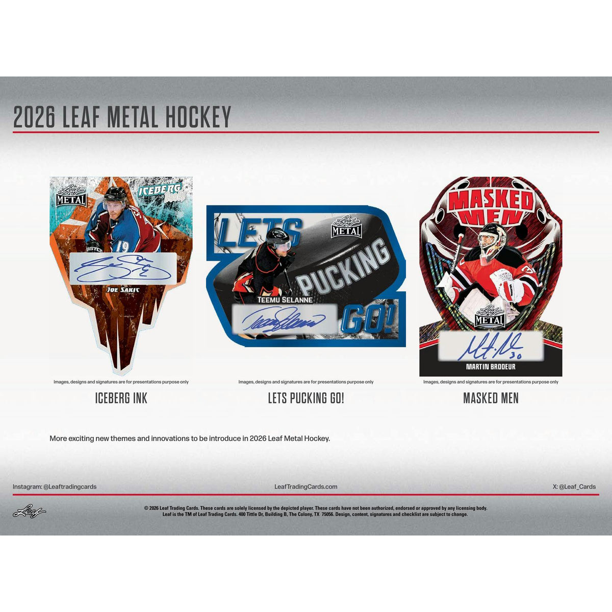 2026 Leaf Metal Hockey Hobby 12-Box Case