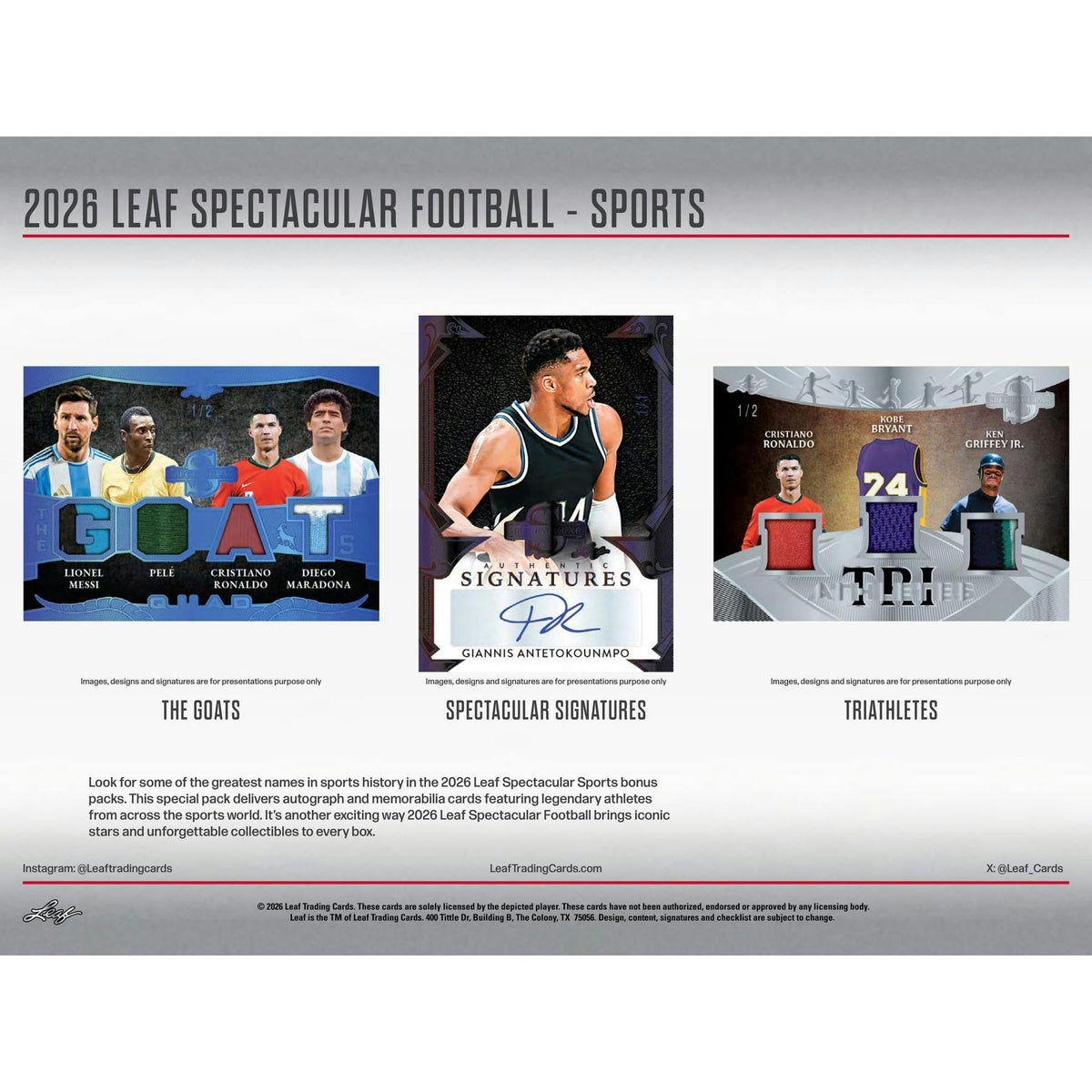 2026 Leaf Spectacular Football Hobby Box