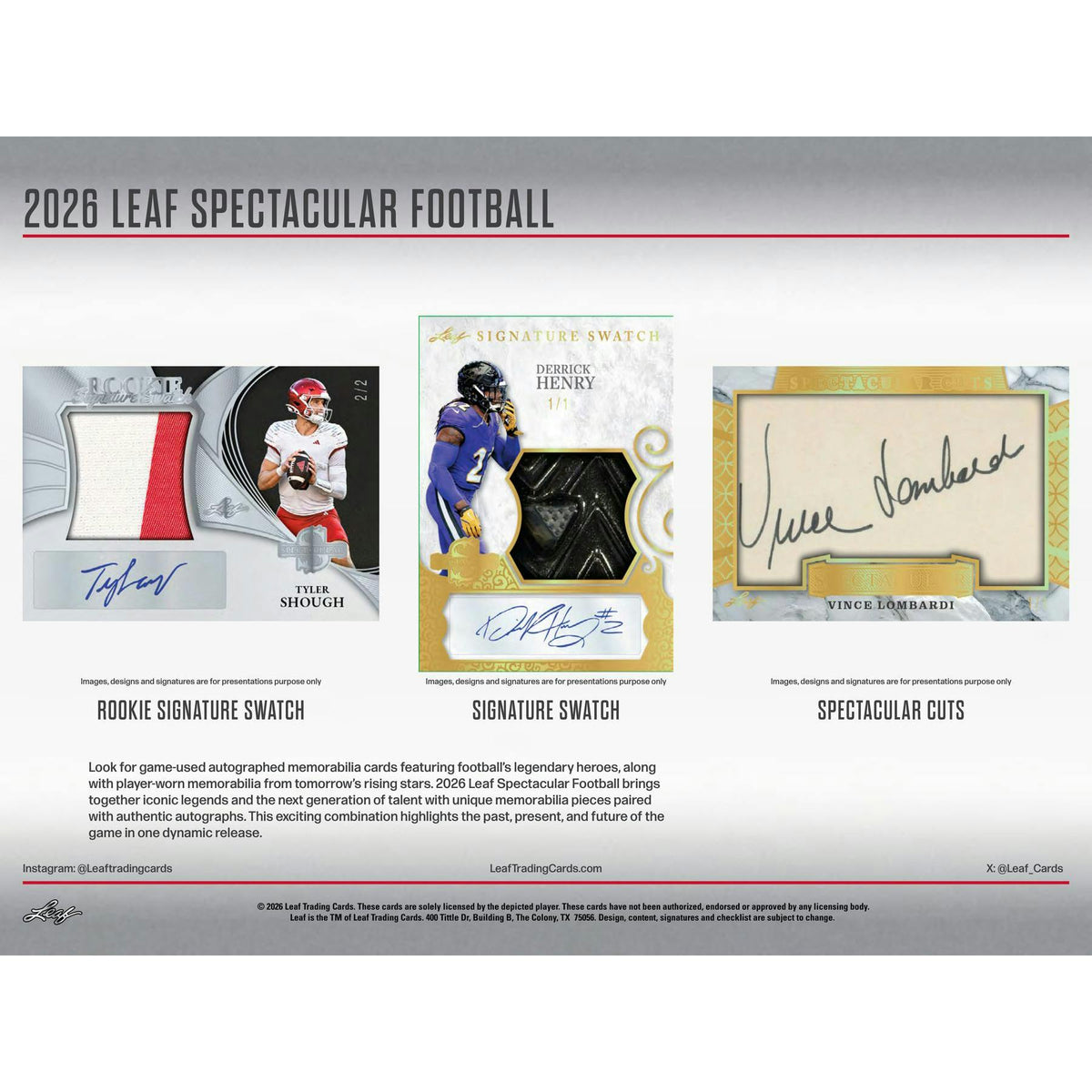 2026 Leaf Spectacular Football Hobby Box
