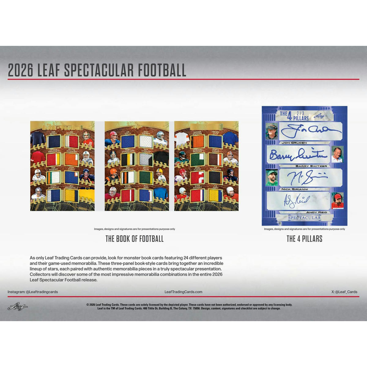 2026 Leaf Spectacular Football Hobby Box