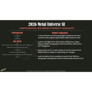 2026 Upper Deck Metal Universe SE Hobby 12-Box Case (Presell)