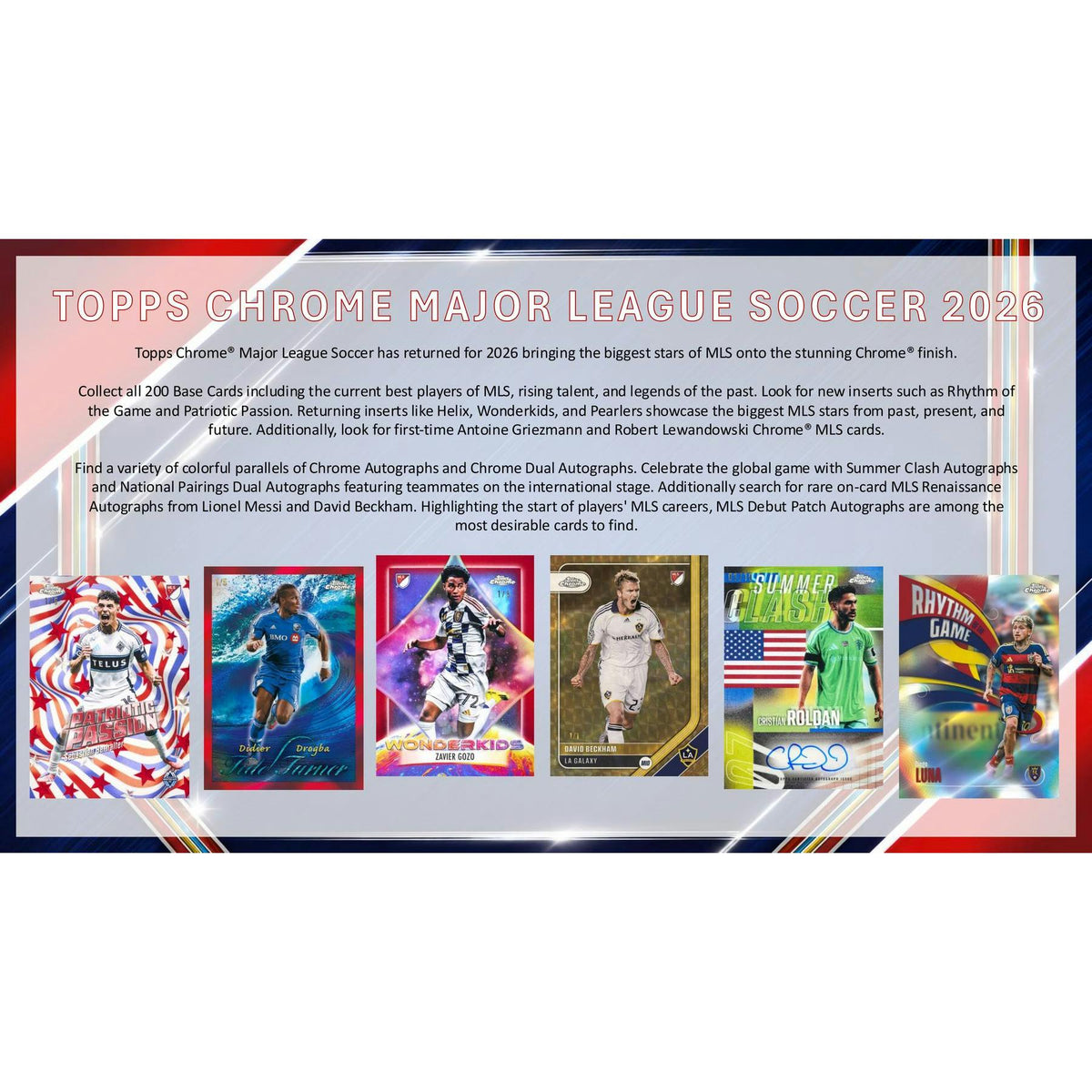 2026 Topps MLS Major League Soccer Chrome Hobby 12-Box Case (Presell)