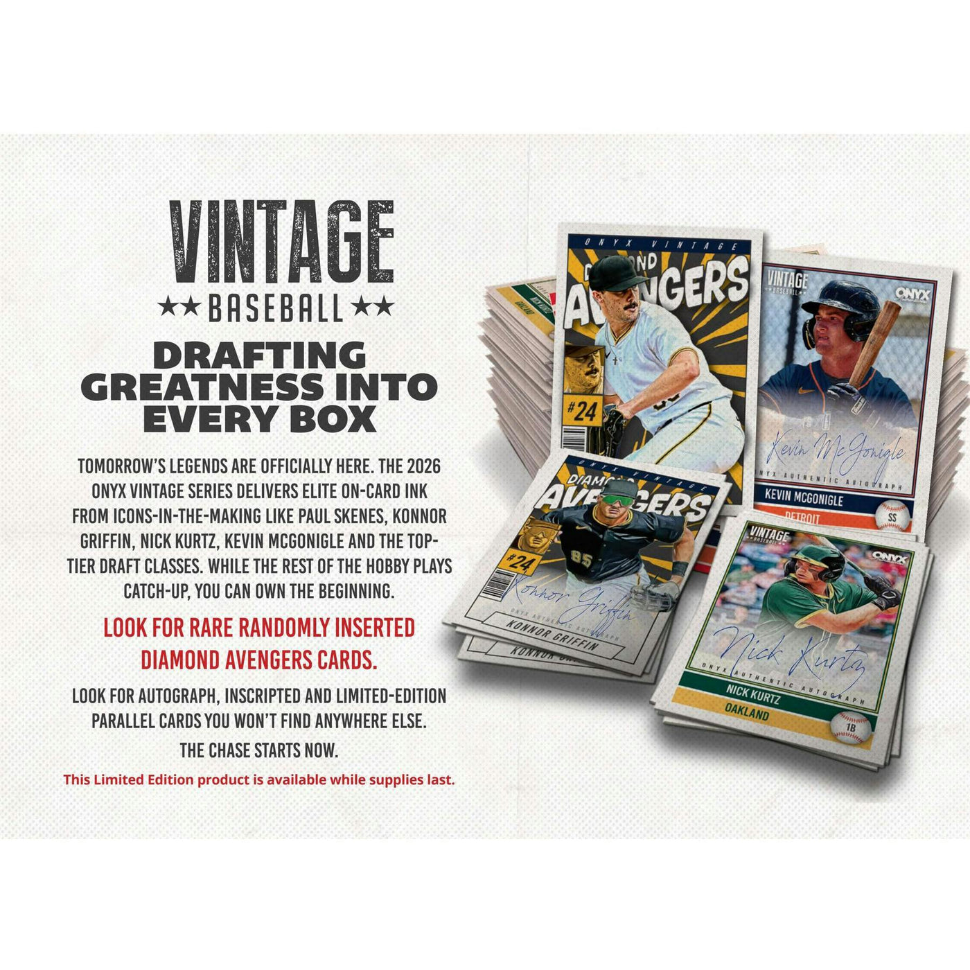 2026 Onyx Vintage Baseball Hobby 6-Box Case