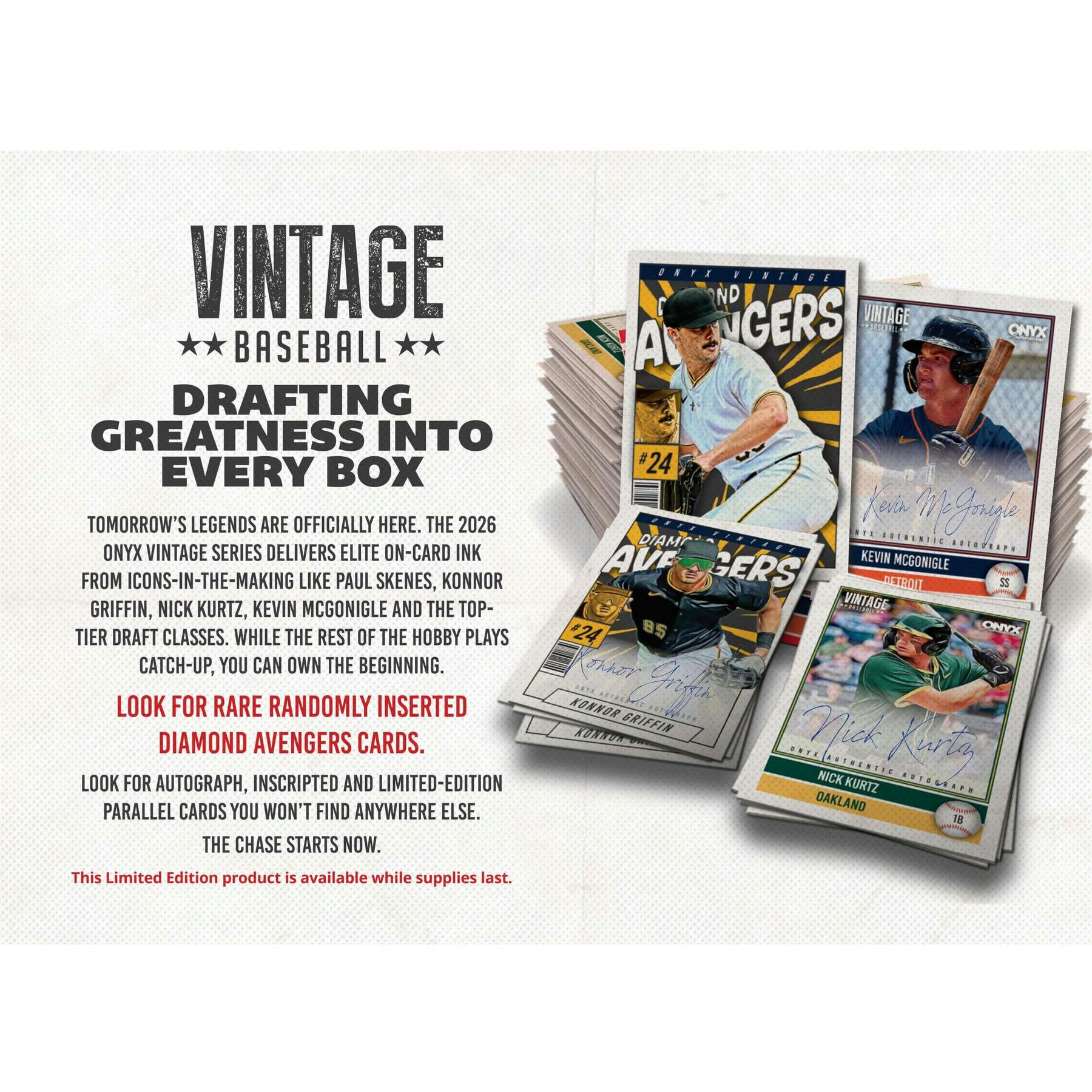 2026 Onyx Vintage Baseball Hobby 6-Box Case