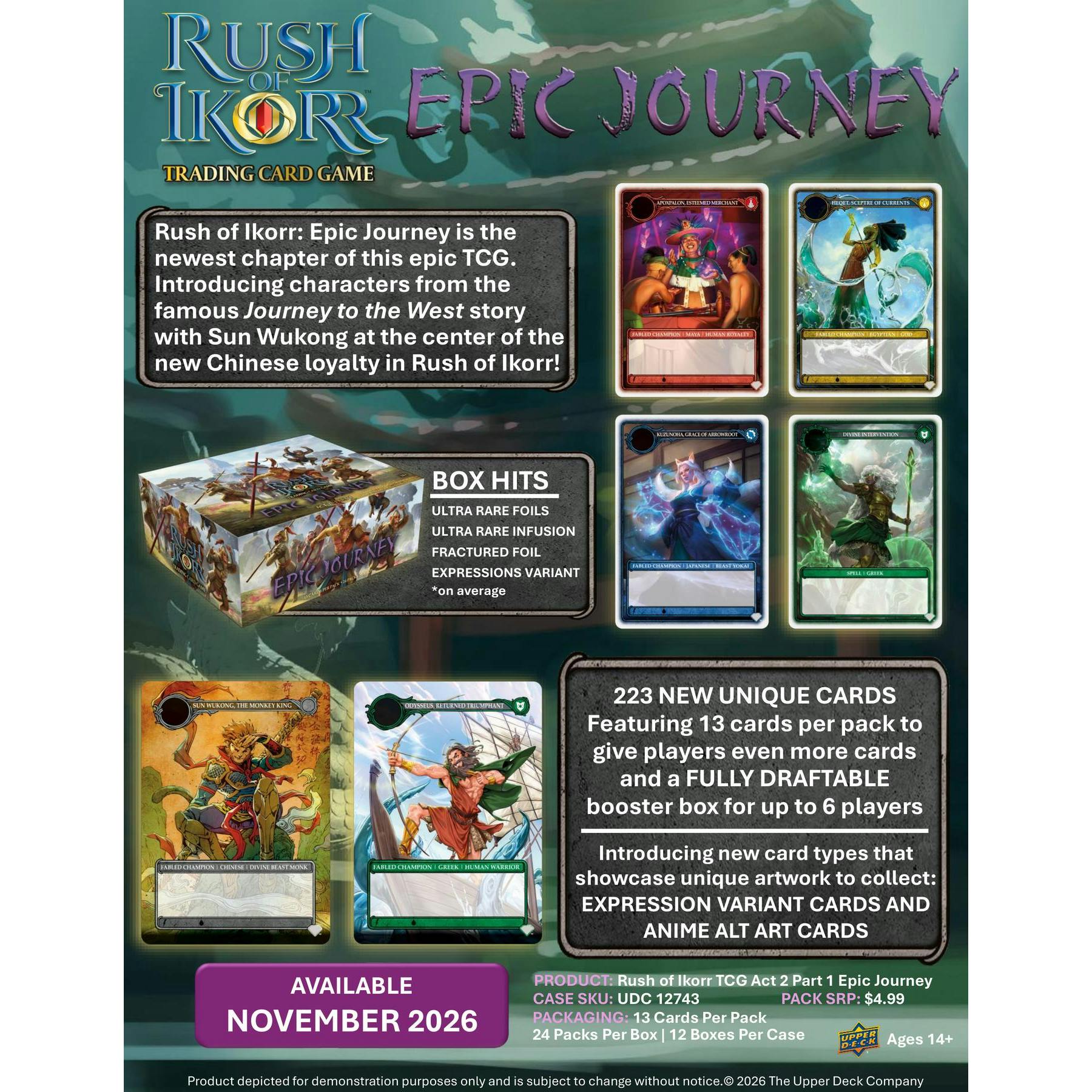 Rush of Ikorr TCG Act 2 - Part 1 Epic Journey Booster 12-Box Case (Presell)