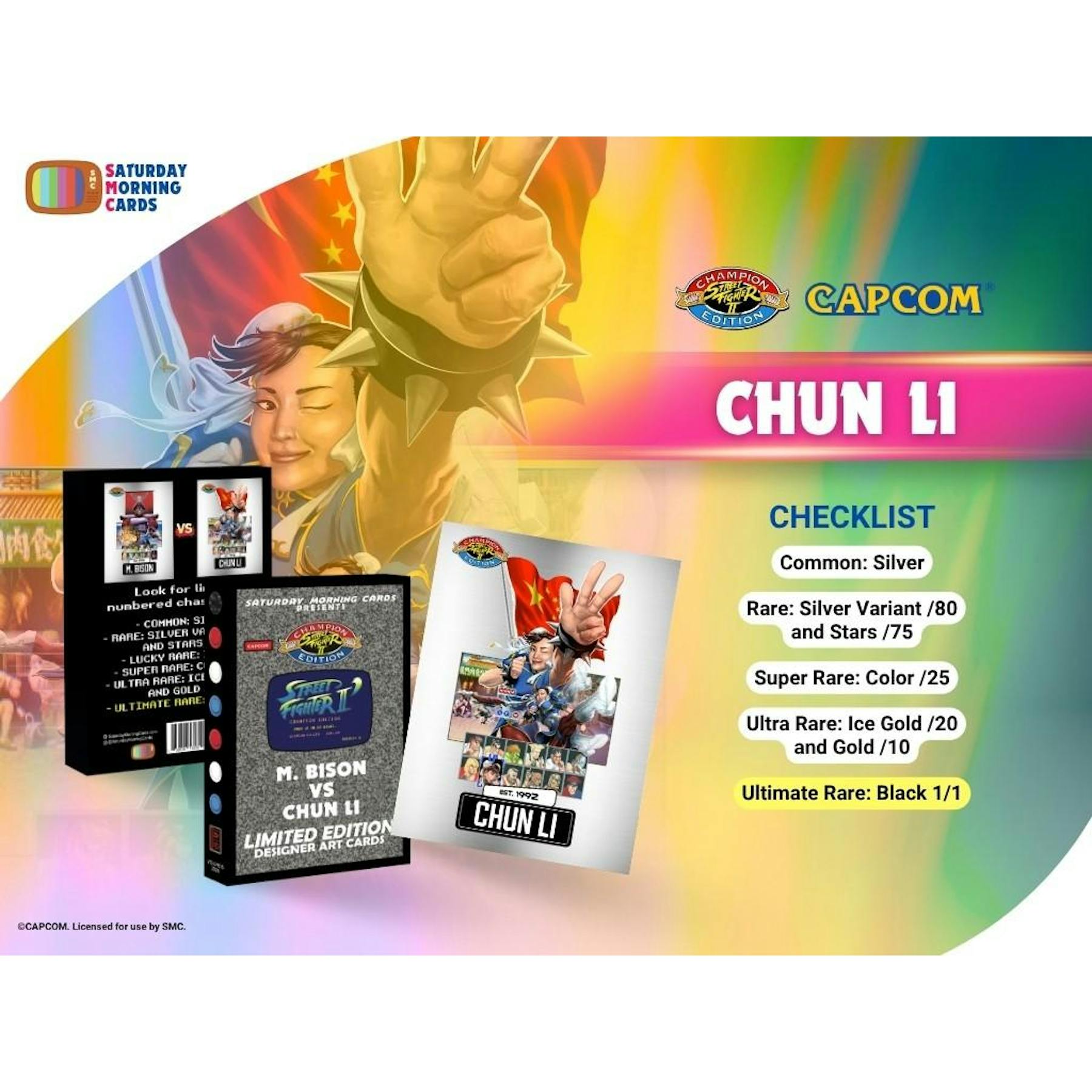 2026 Saturday Morning Cards Street Fighter 2 Volume 6: Chun-Li Vs. Bison Hobby Box
