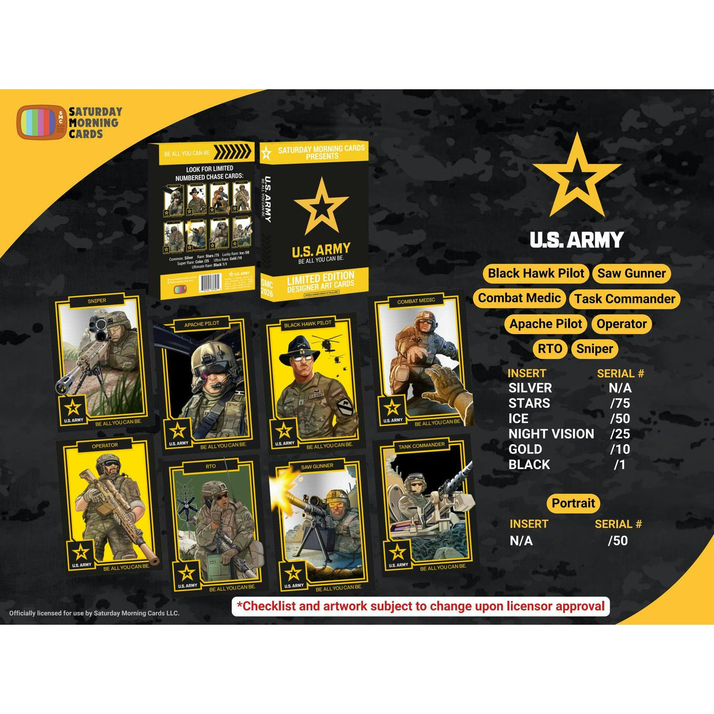 2026 Saturday Morning Cards U.S. Army Hobby 10-Box Case
