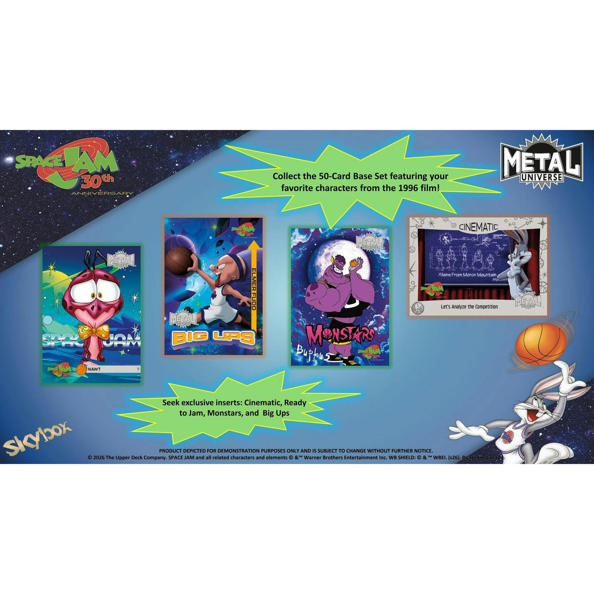 2026 Upper Deck Skybox Metal Universe Space Jam 30th Anniversary Hobby 12-Box Case (Presell)