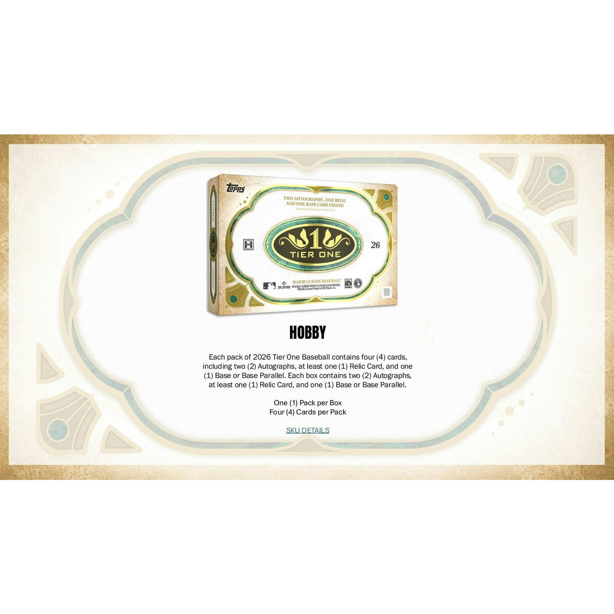 2026 Topps Tier One Baseball Hobby Box (Slightly Damaged)