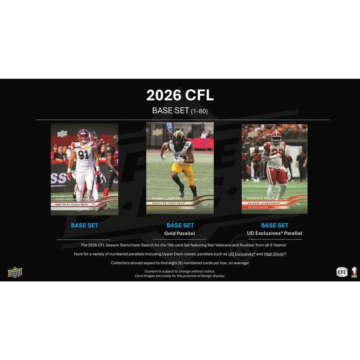 2026 Upper Deck CFL Canadian Football League Hobby Box