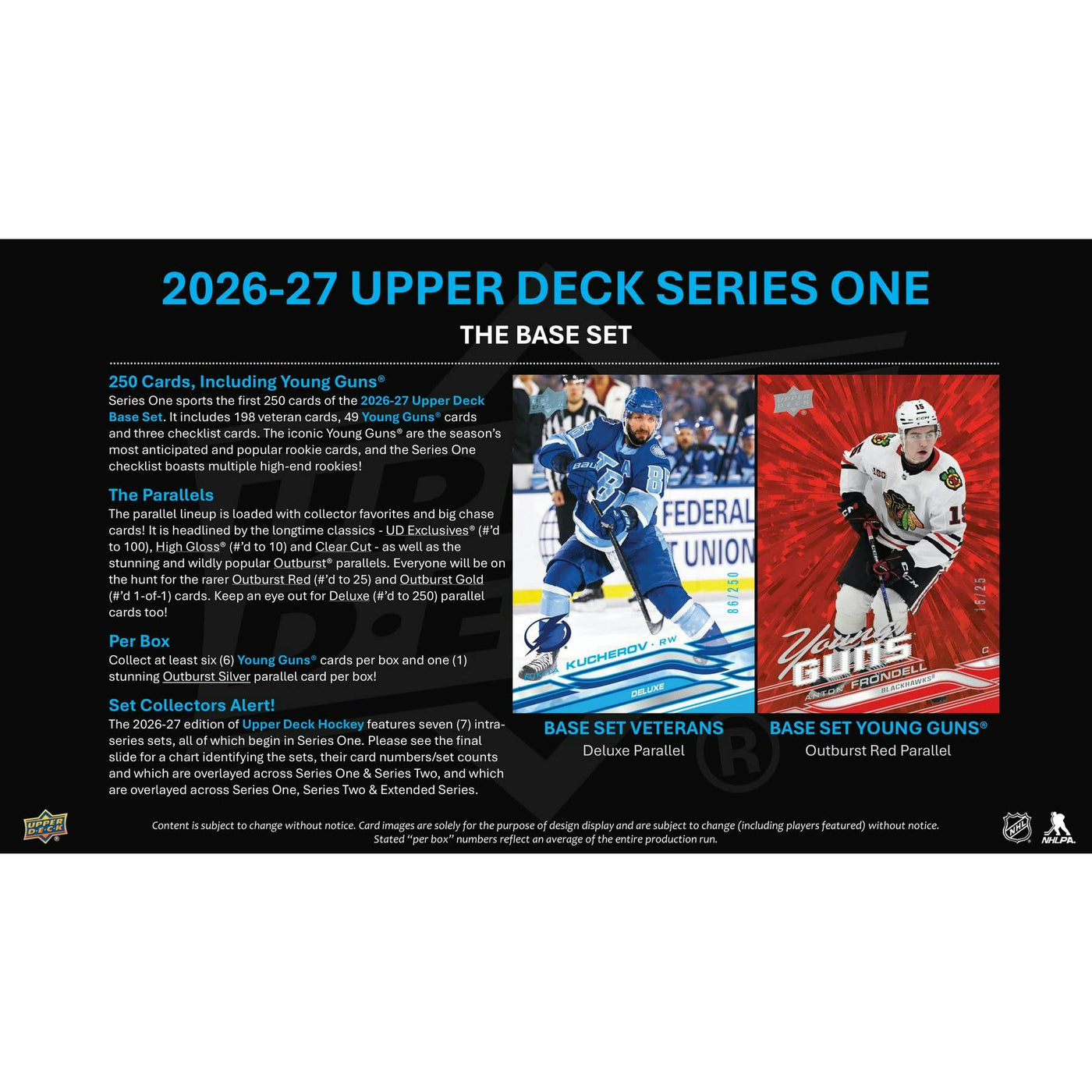 2026/27 Upper Deck Series 1 Hockey Hobby 12-Box Case (Presell)