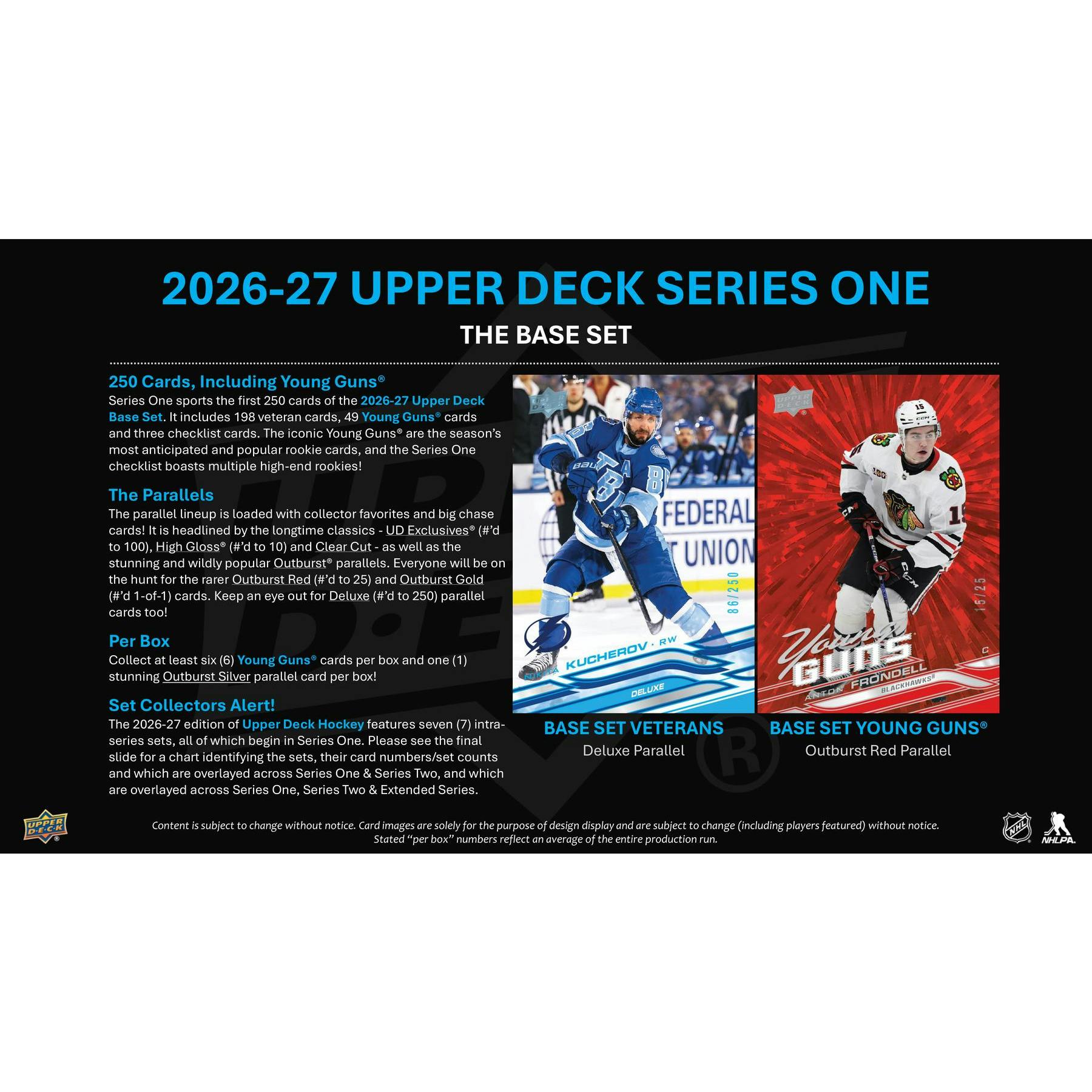 2026/27 Upper Deck Series 1 Hockey Hobby 12-Box Case (Presell)