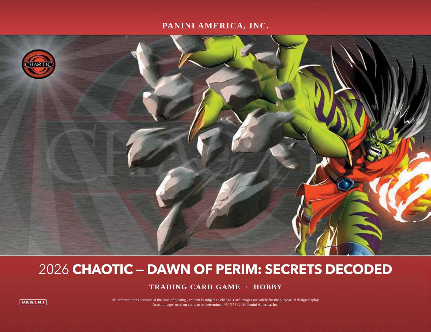 Chaotic TCG Dawn of Perim: Secrets Decoded Foundation 12-Deck Box (Presell)