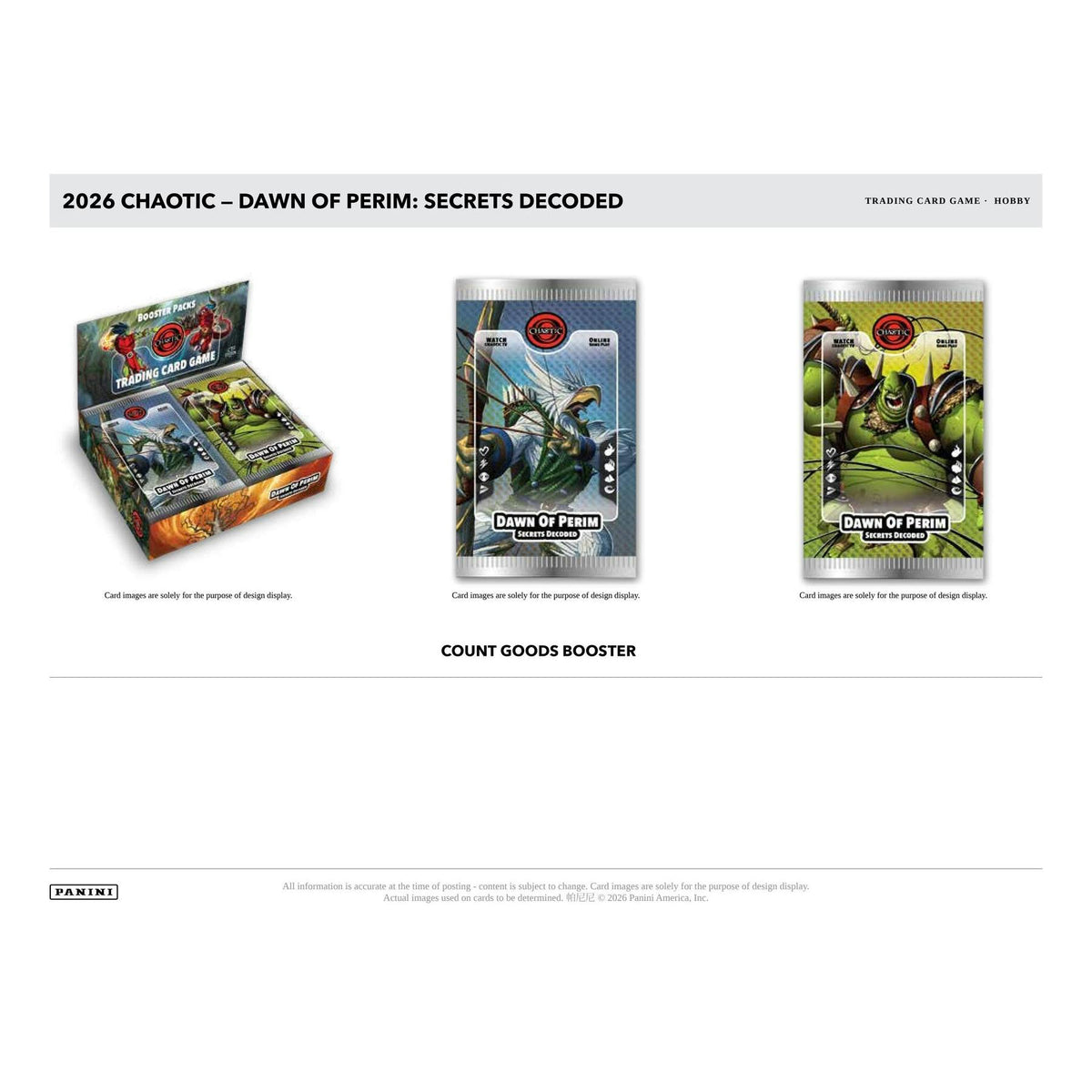 Chaotic TCG Dawn of Perim: Secrets Decoded Booster Box (Presell)
