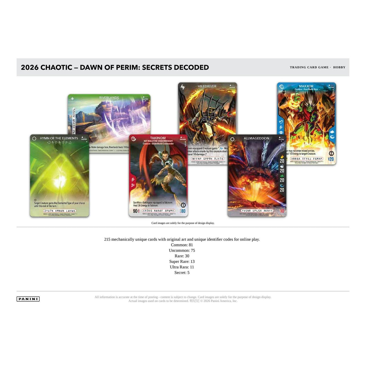 Chaotic TCG Dawn of Perim: Secrets Decoded Booster 6-Box Case (Presell)