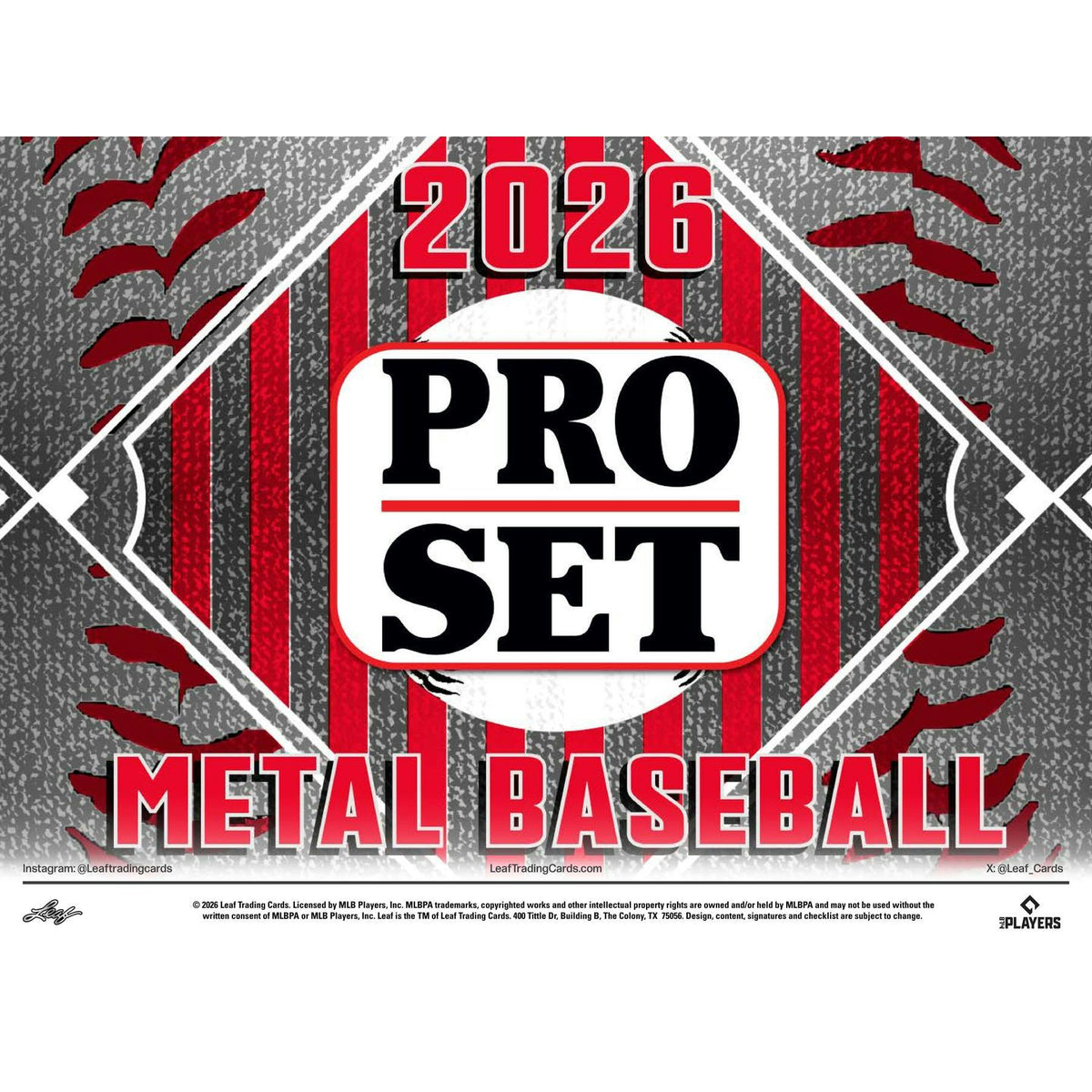 2026 Leaf Pro Set Metal Baseball Hobby Jumbo 8-Box Case